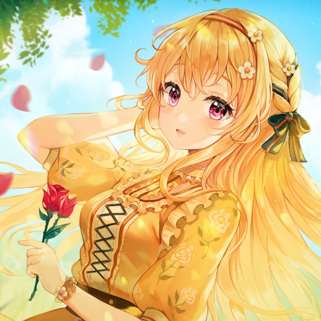Yellow Anime Girl Profile Picture - KoreanWibu