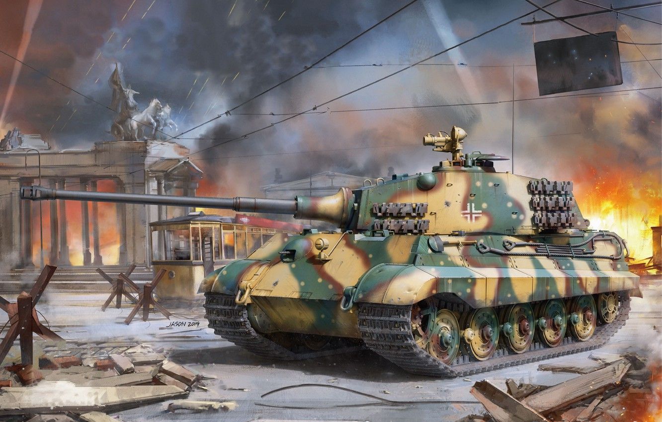 Wallpaper Tiger II, Sd. Car. King Tiger, Heavy Tank, Anti Hedgehog Image For Desktop, Section оружие