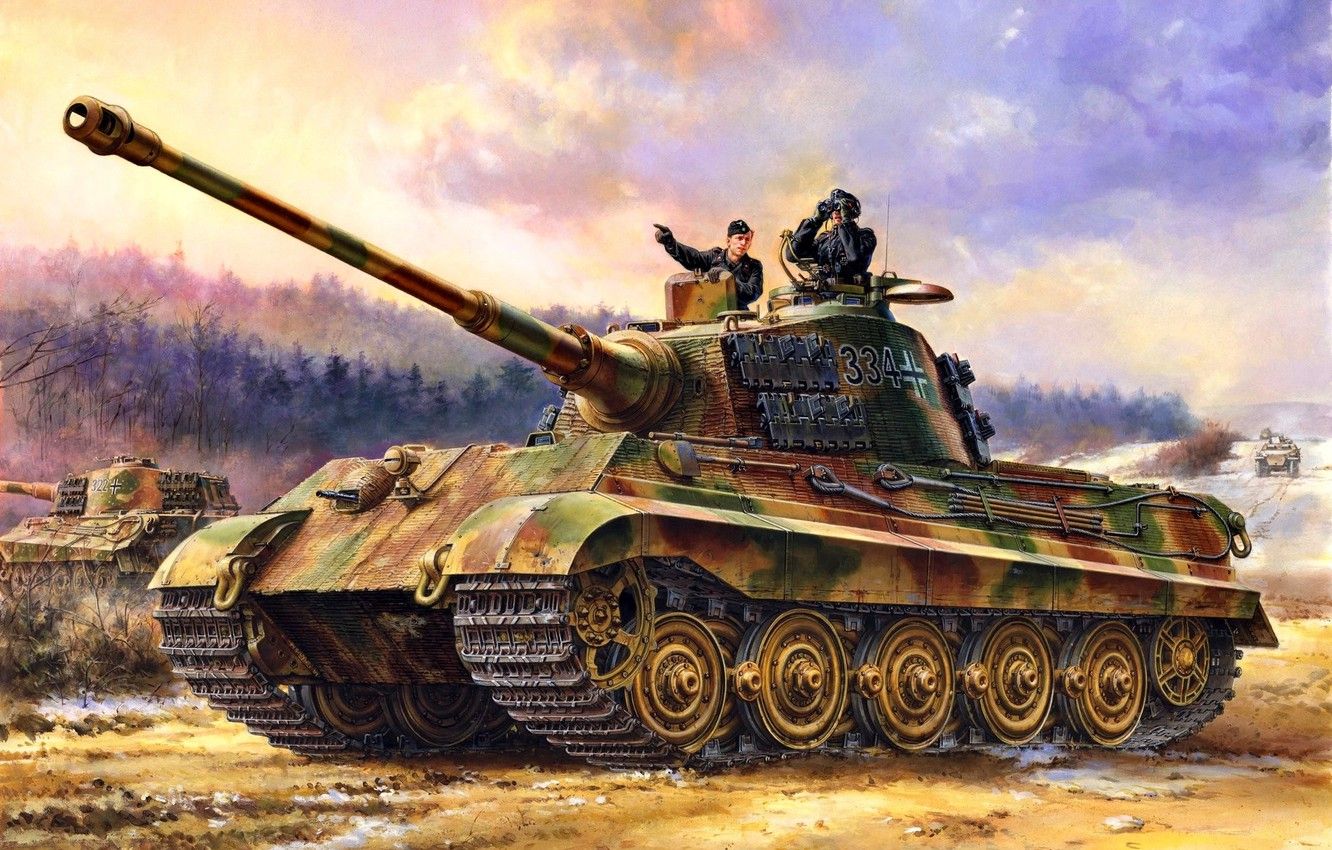 Wallpaper Germany, Tank, Tiger II, Heavy, The third Reich, WWII