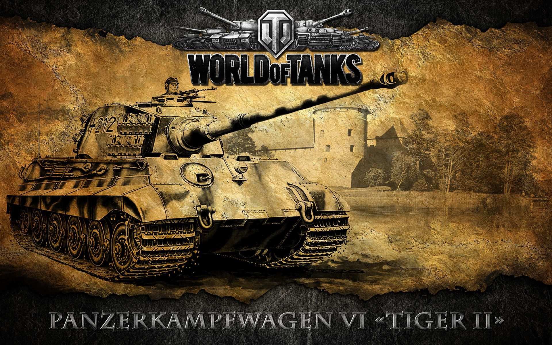 Wallpaper of World of tanks, WoT, Tiger II, Video Game background