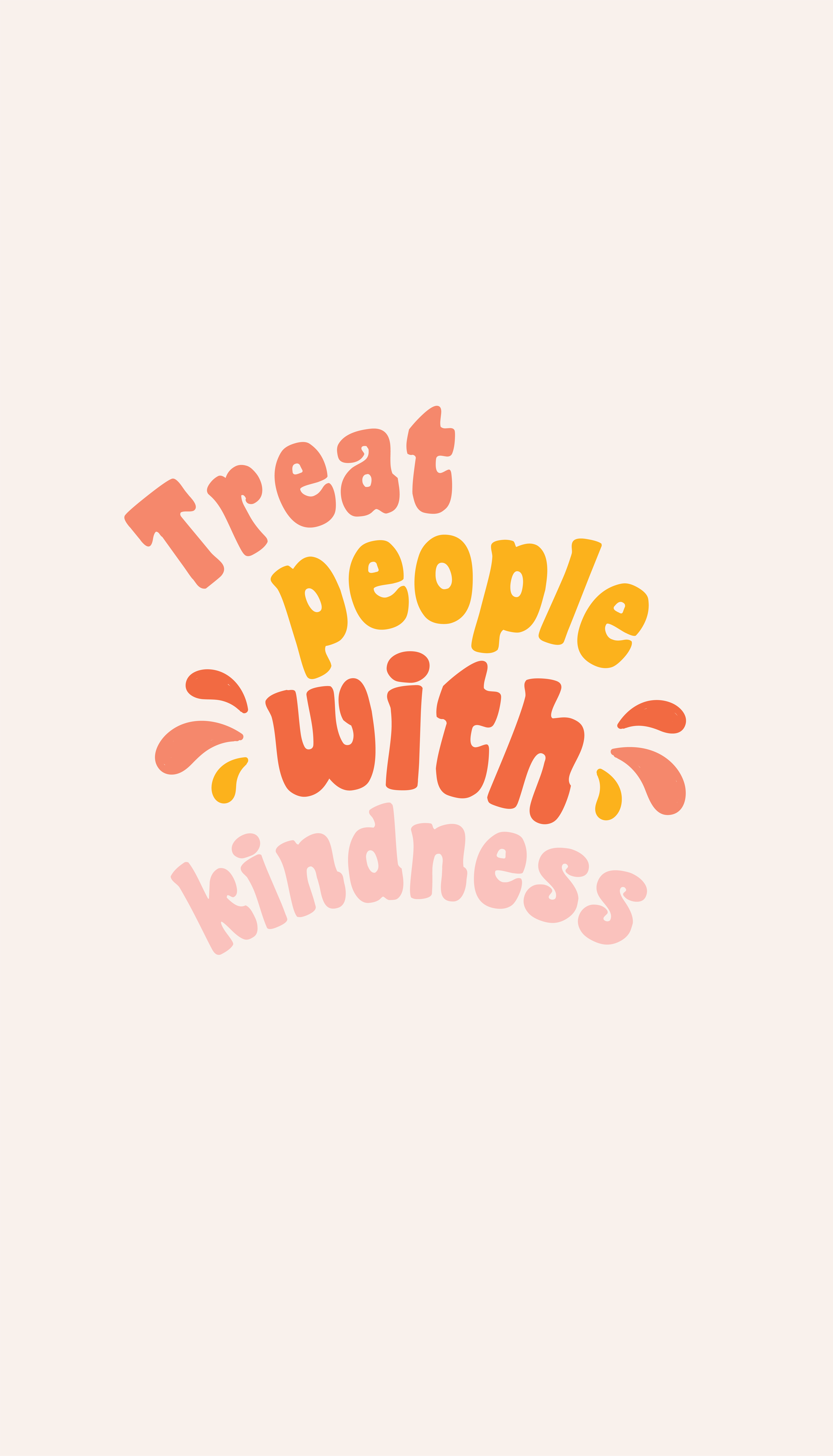 Treat People With Kindness' Sticker By Hbailey Design. Art Collage Wall, Photo Wall Collage, Picture Collage Wall