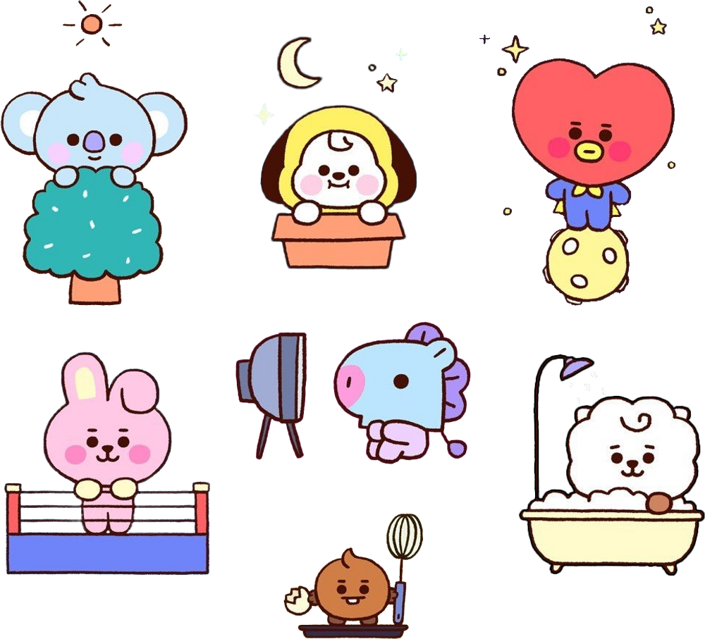 Gambar Sticker Aesthetic Bt21 Pictures - IMAGESEE
