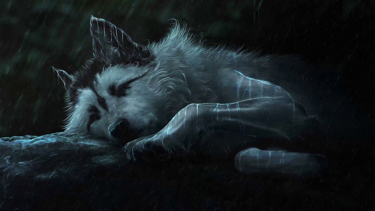 Lonely Wolf with Piano Song Wallpaper Engine Preview