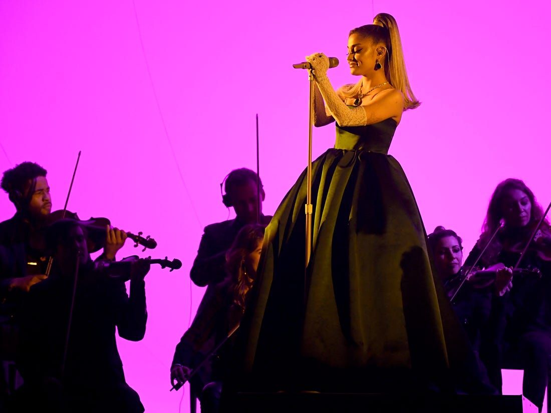 Photos of Ariana Grande's outfits from the 2020 Grammys