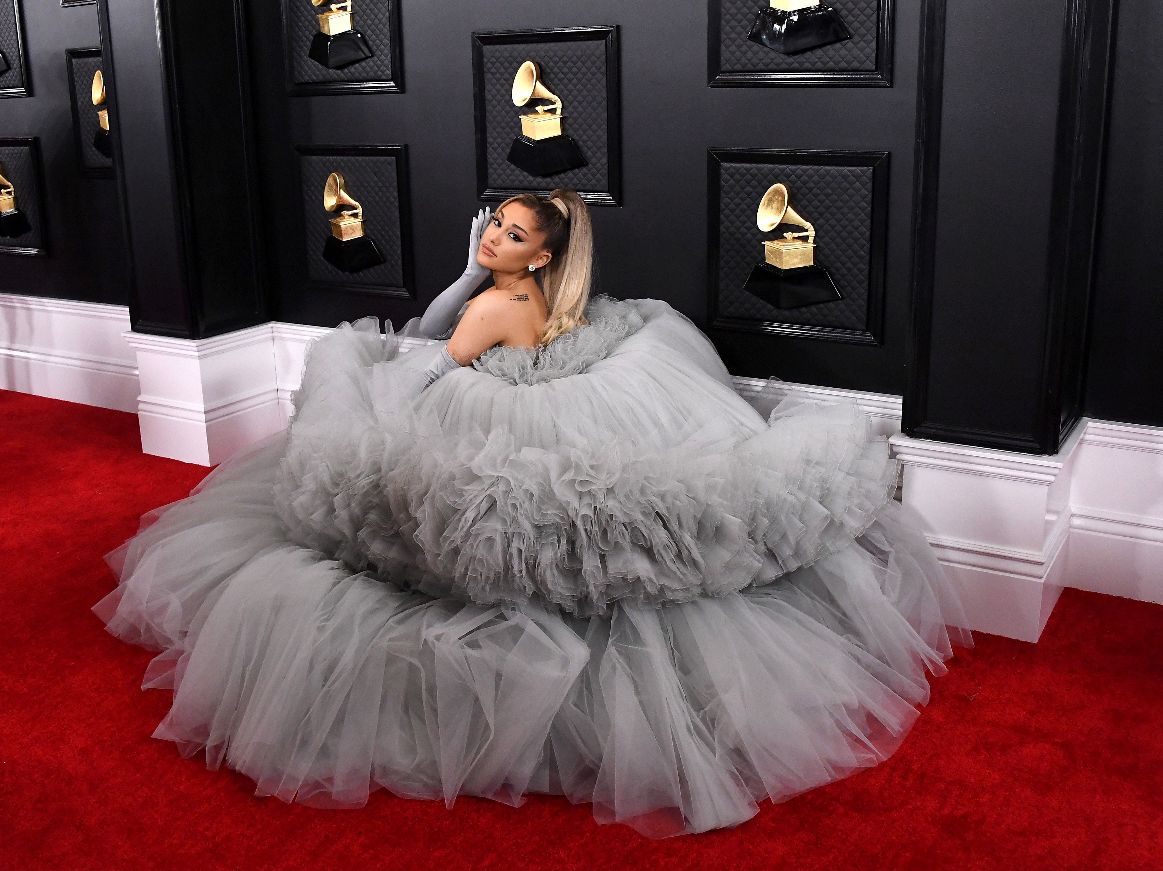 Ariana Grande's 2020 Grammy Red Carpet Dress Looks Familiar