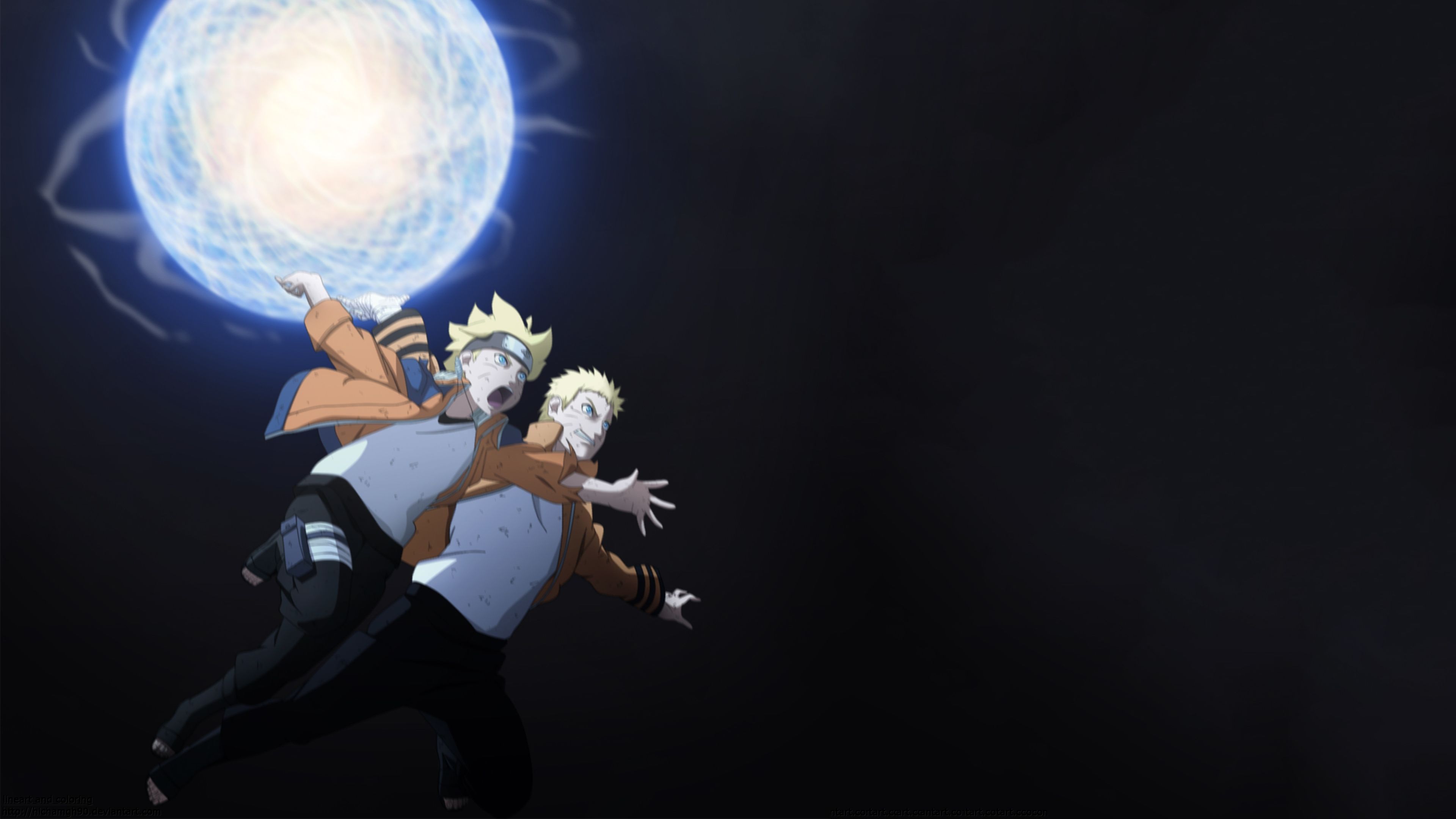 Naruto and Boruto Rasengan Boruto Anime 4K
