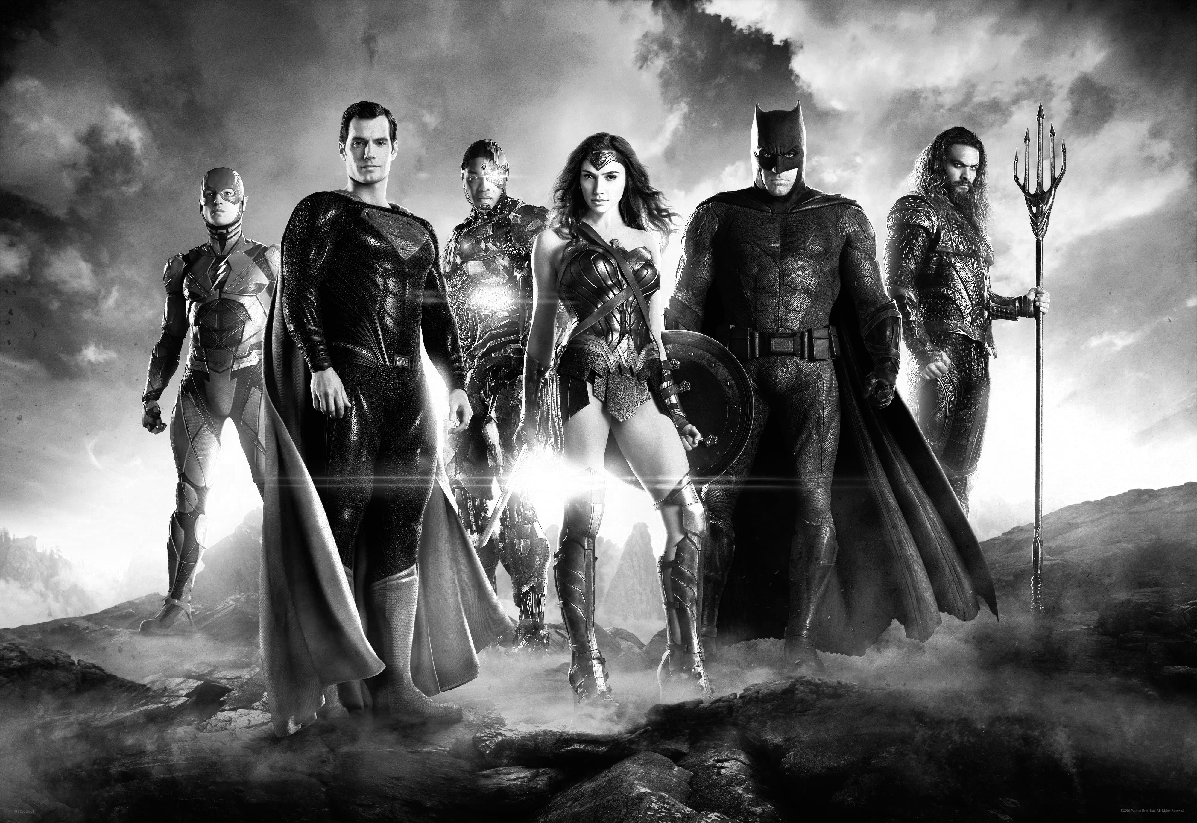 OTHER: Zack Snyder's Justice League textless monochrome wallpaper