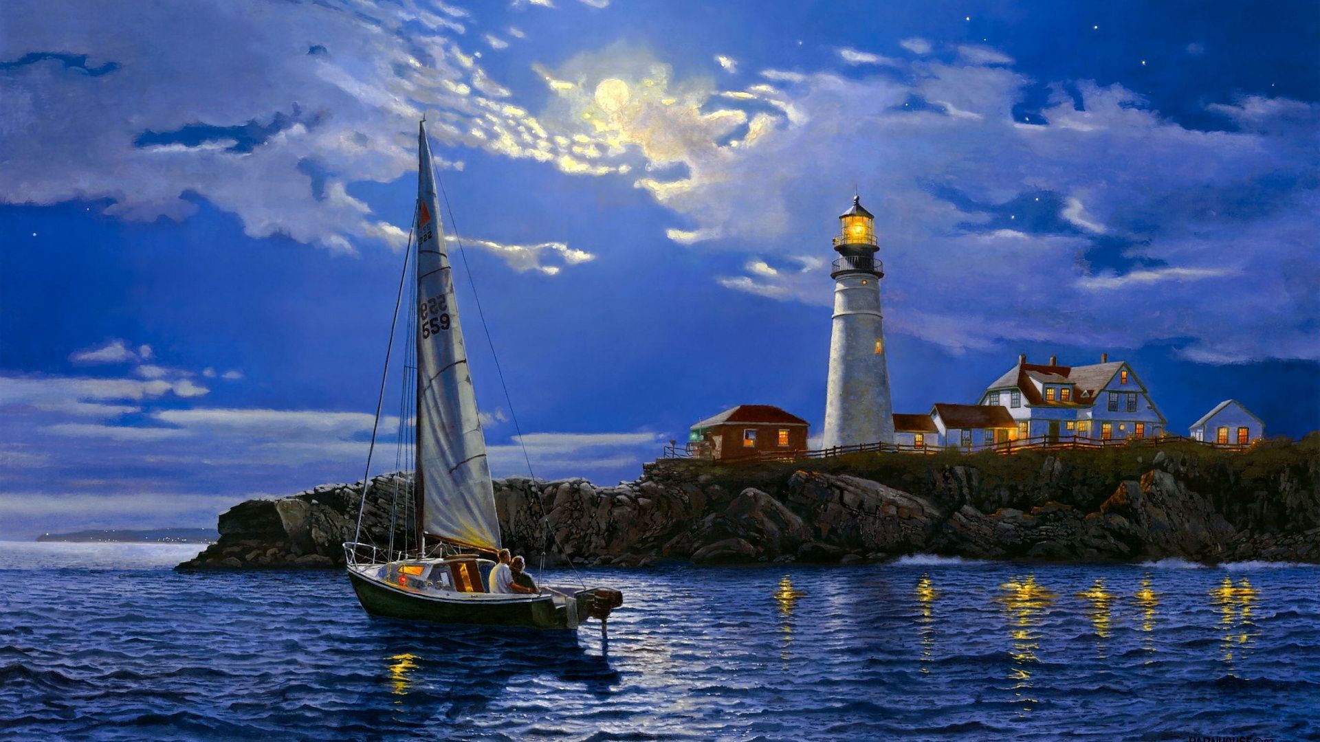 Wallpaper with Lighthouses