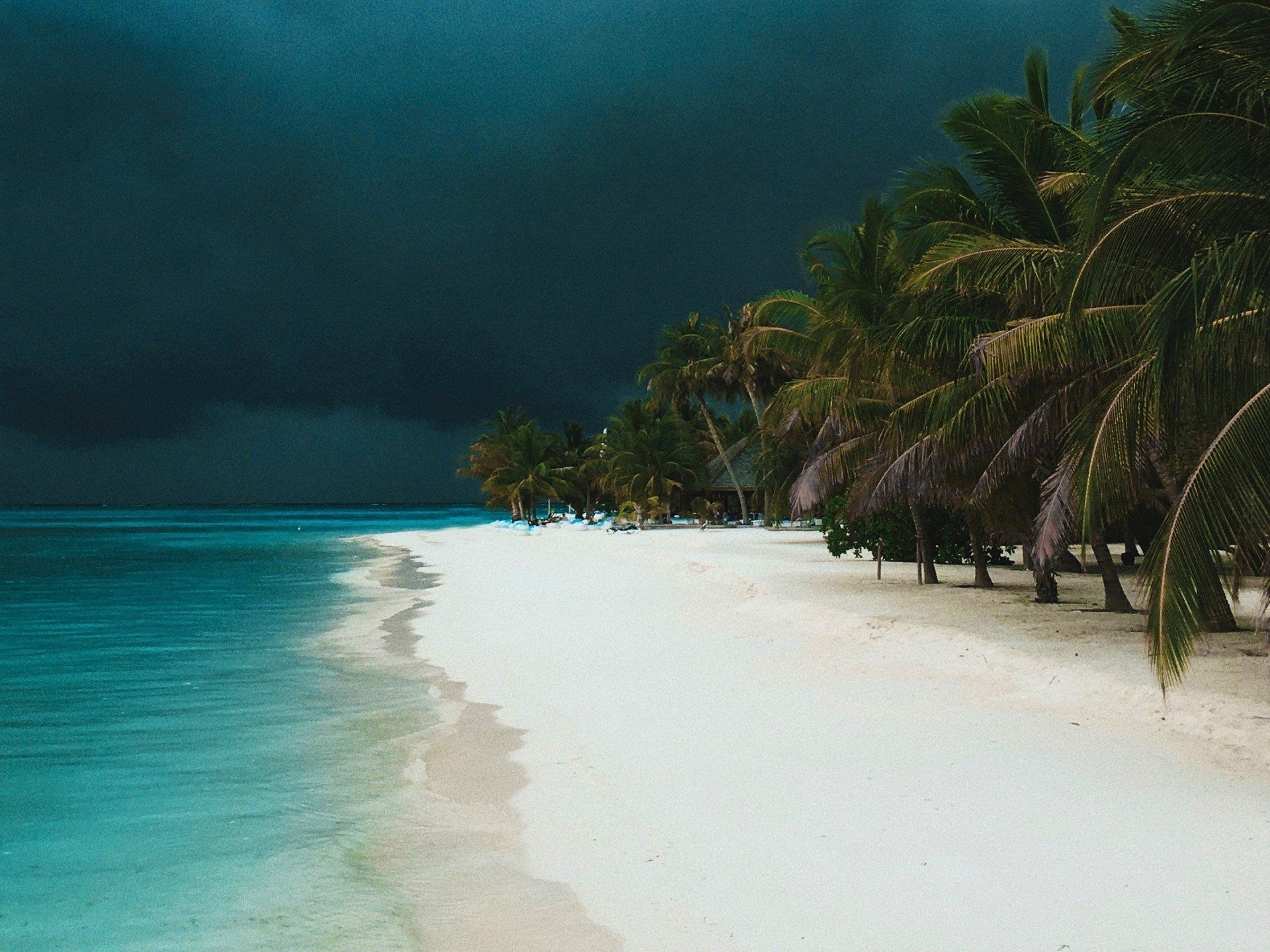 Tropical Storm approaching Beach HD Wallpaper. Background Image