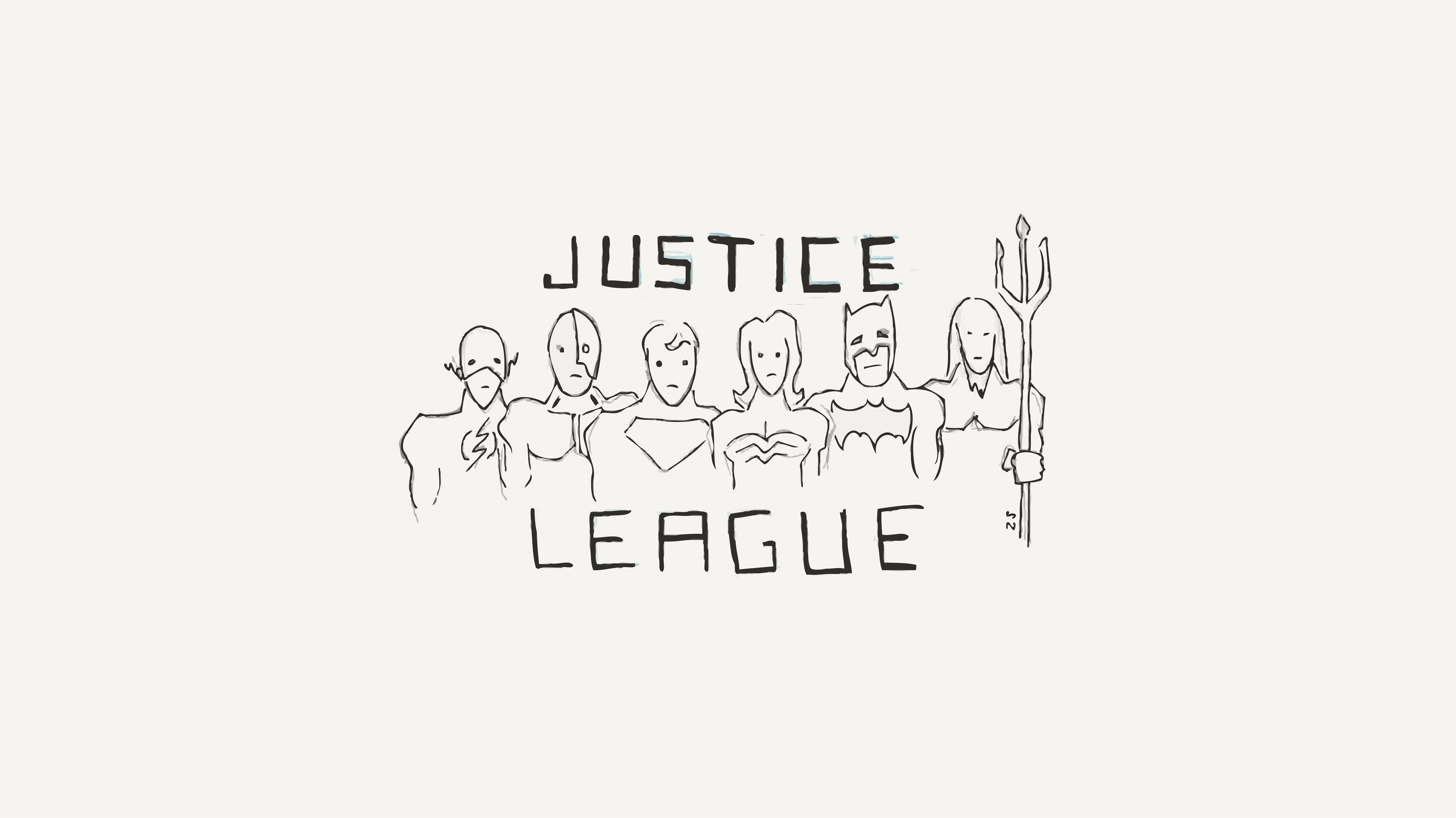 Wallpaper Of Zack Snyder's Hand Drawn Justice League, DC_Cinematic