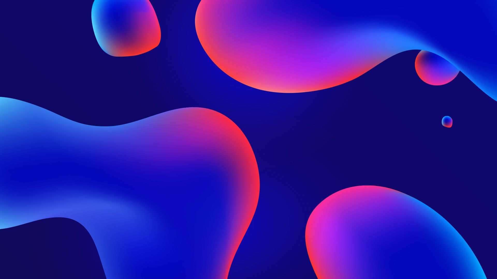 Desktop wallpaper digital art, neon, bubbles, abstract, gradient