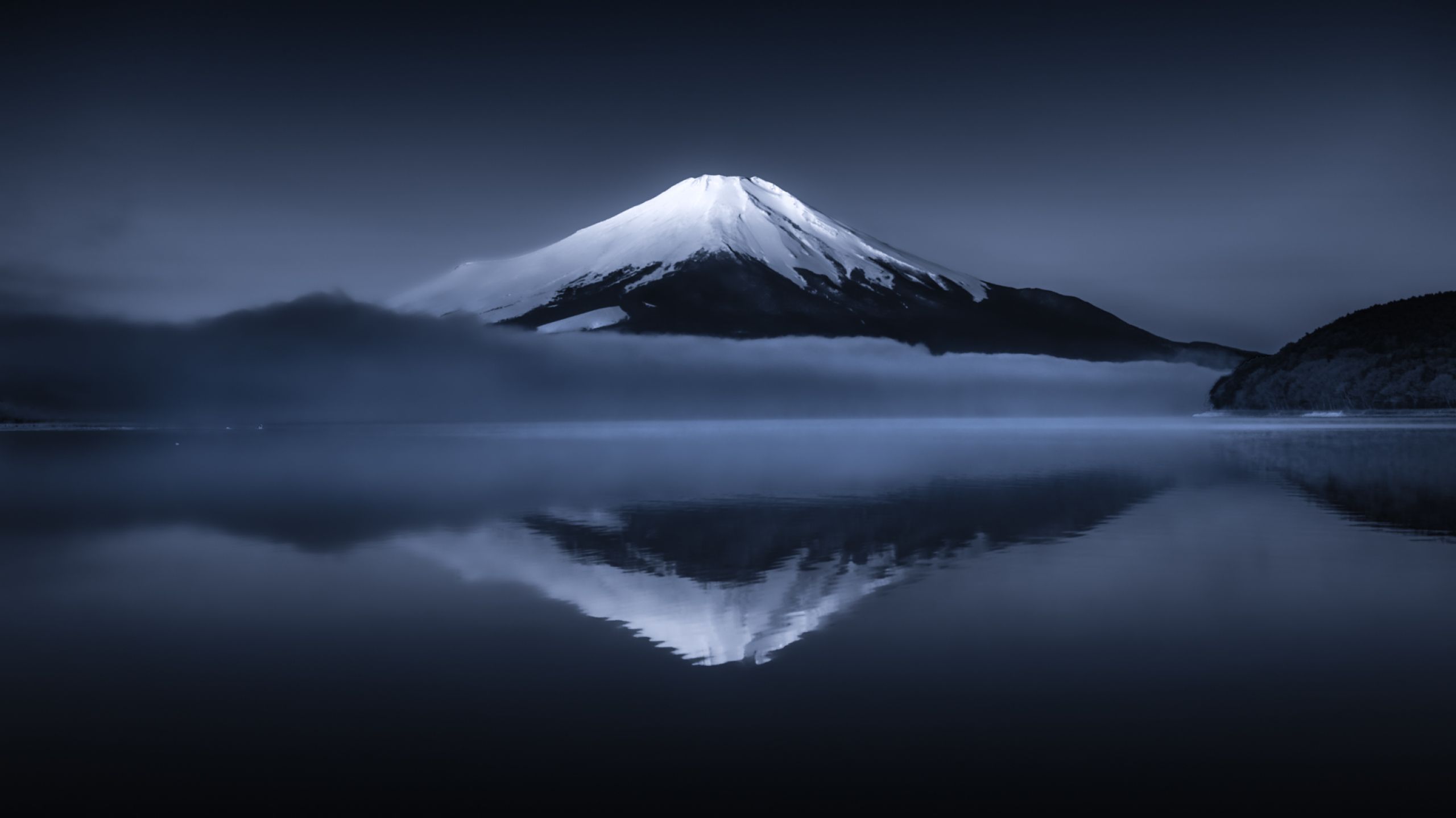 Mount Fuji Reflection 1440P Resolution Wallpaper, HD