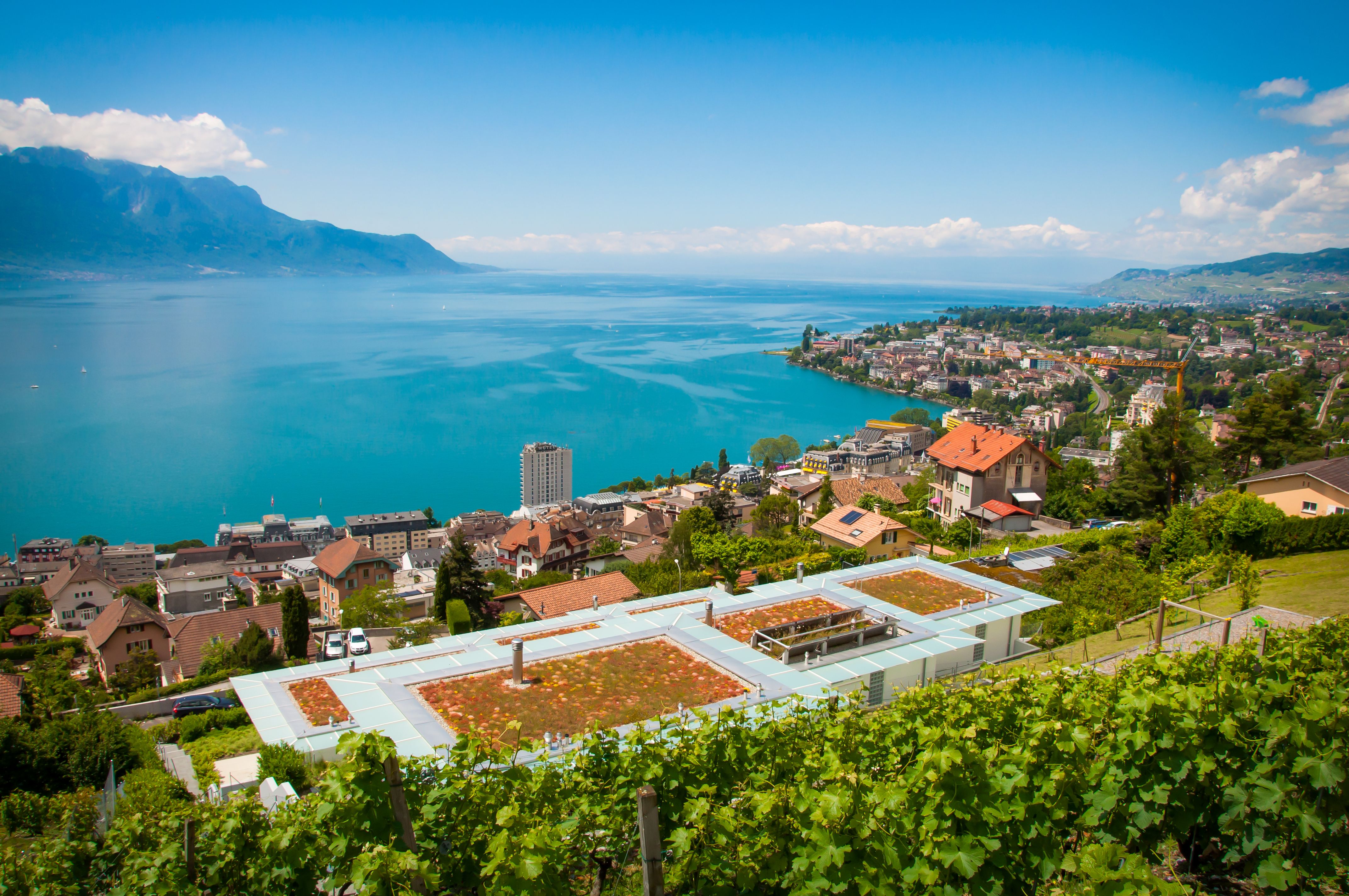 View of Montreux, Switzerland 4k Ultra HD Wallpaper. Background