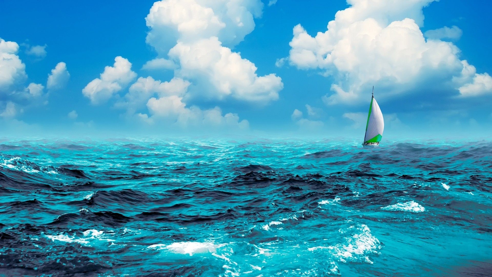 Blue Water Sailing Wallpaper. Sailing