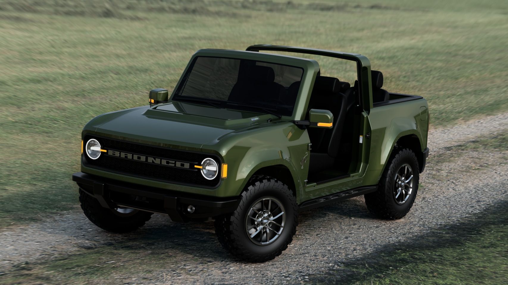 Ford Bronco Imagined in Doorless, Roofless Jeep Wrangler Mode