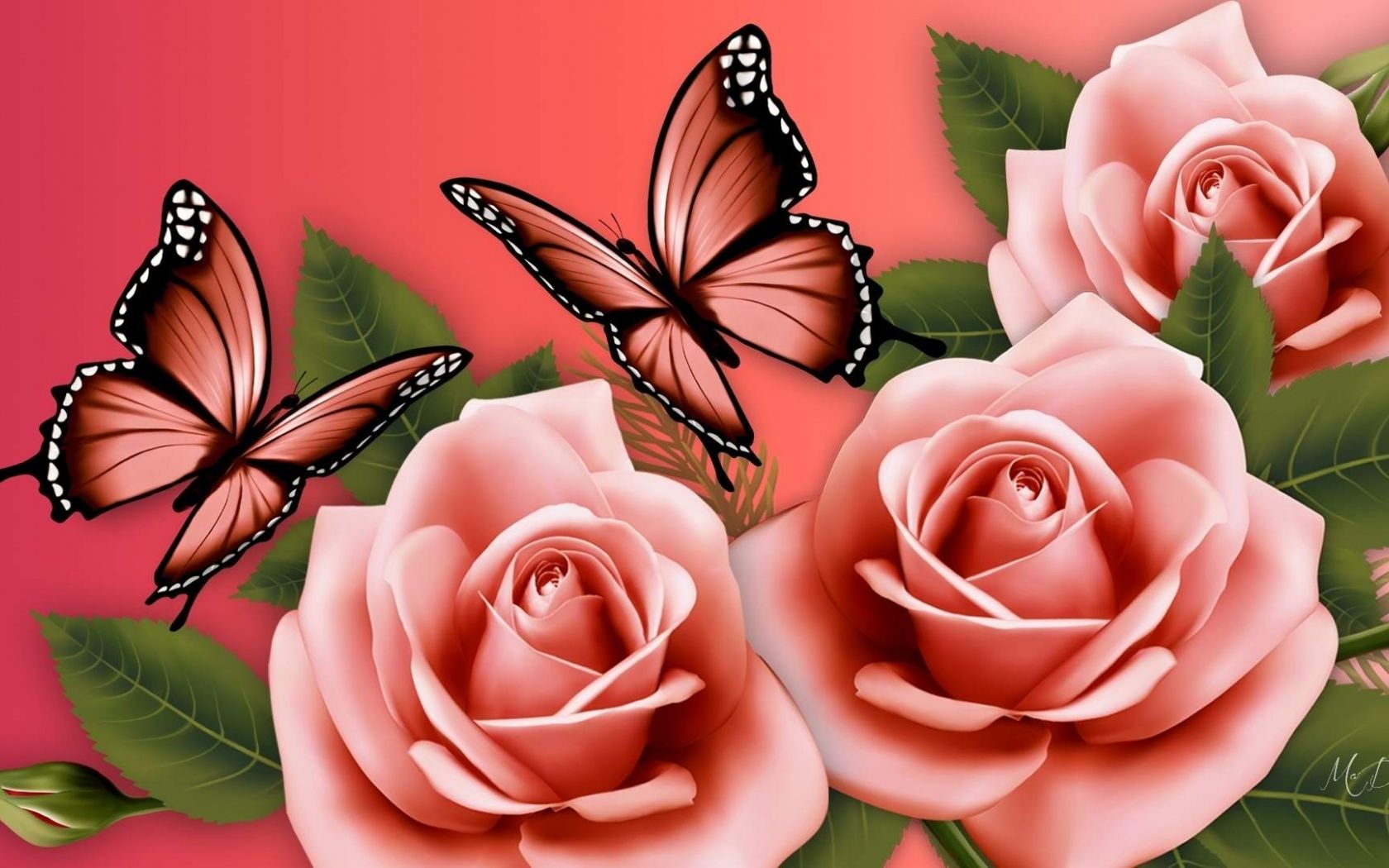 Free download Flowers And Butterflies Wallpaper 36 Group