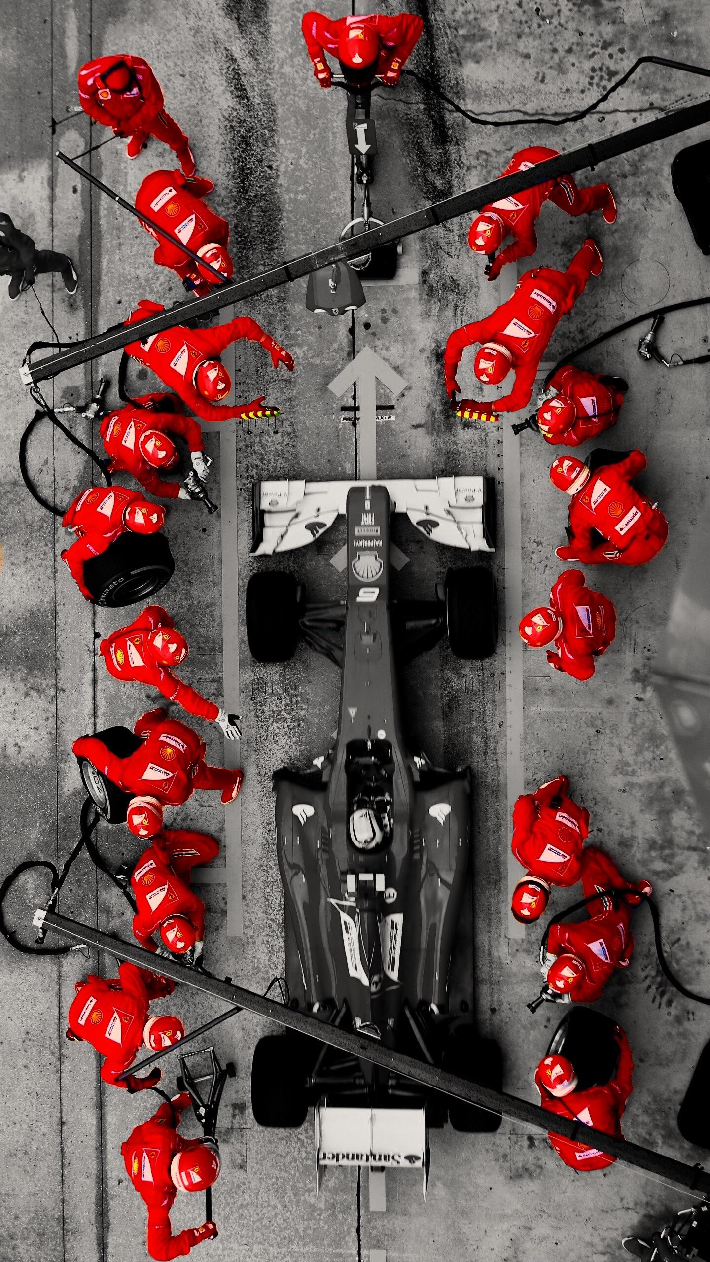 Ferrari Pitstop Mobile Wallpaper, Inspired By U Misify