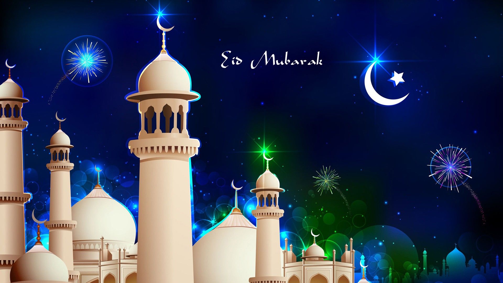 Download 1920x1080 Eid Mubarak HD Wallpaper