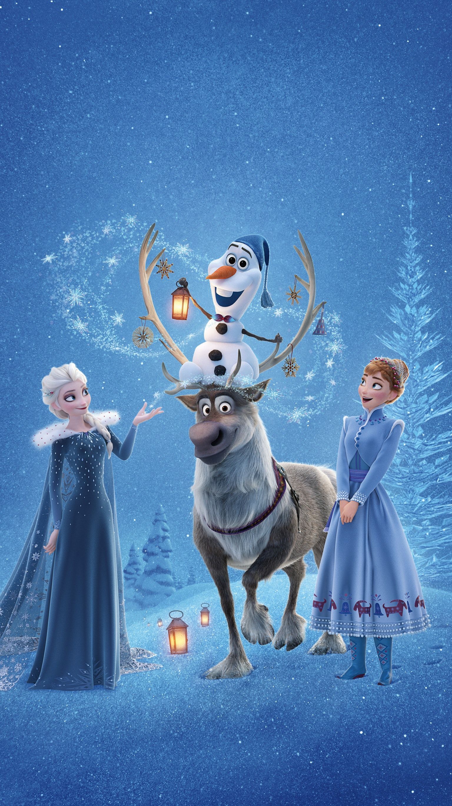 Olaf's Frozen Adventure (2017) Phone Wallpaper. Moviemania. Frozen disney movie, Disney princess wallpaper, Disney wallpaper