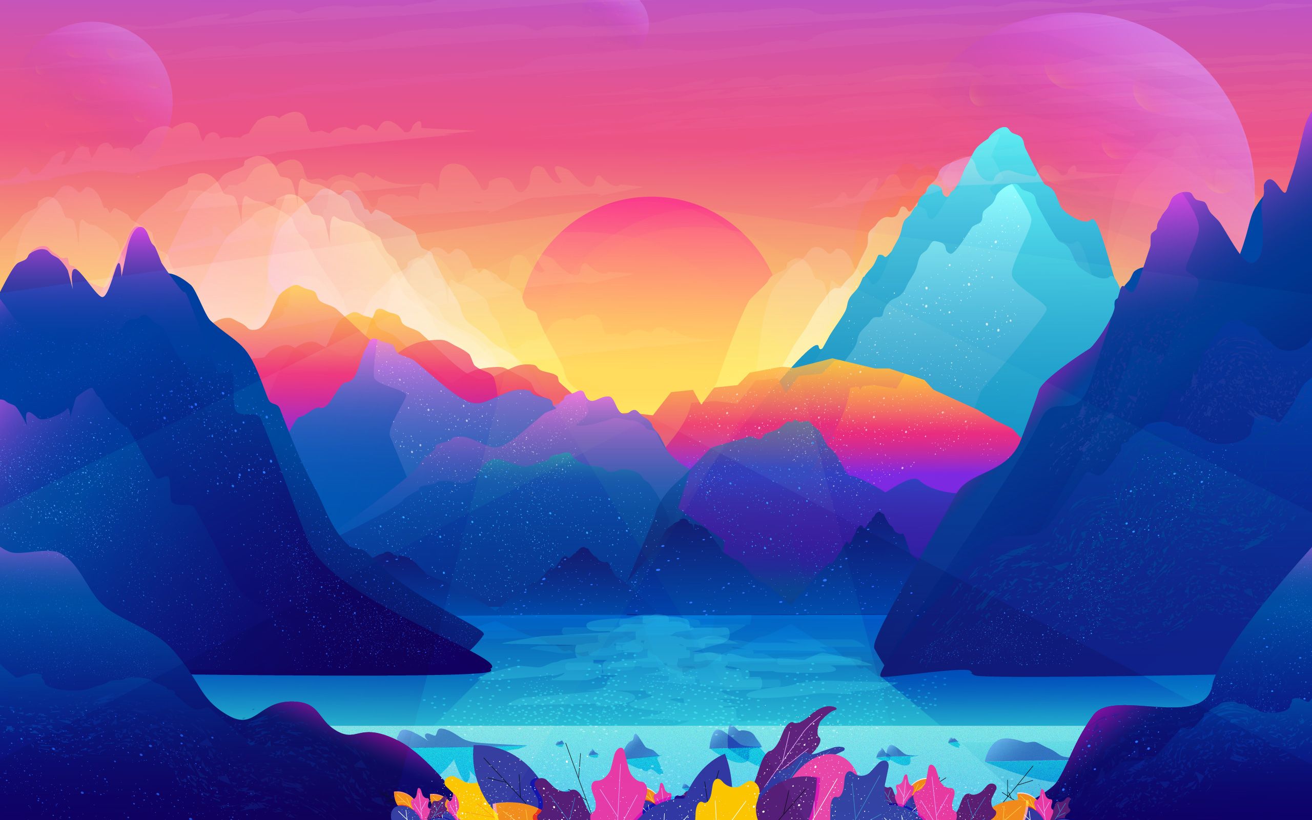 Sunrise Illustration, HD Artist, 4k Wallpaper, Image