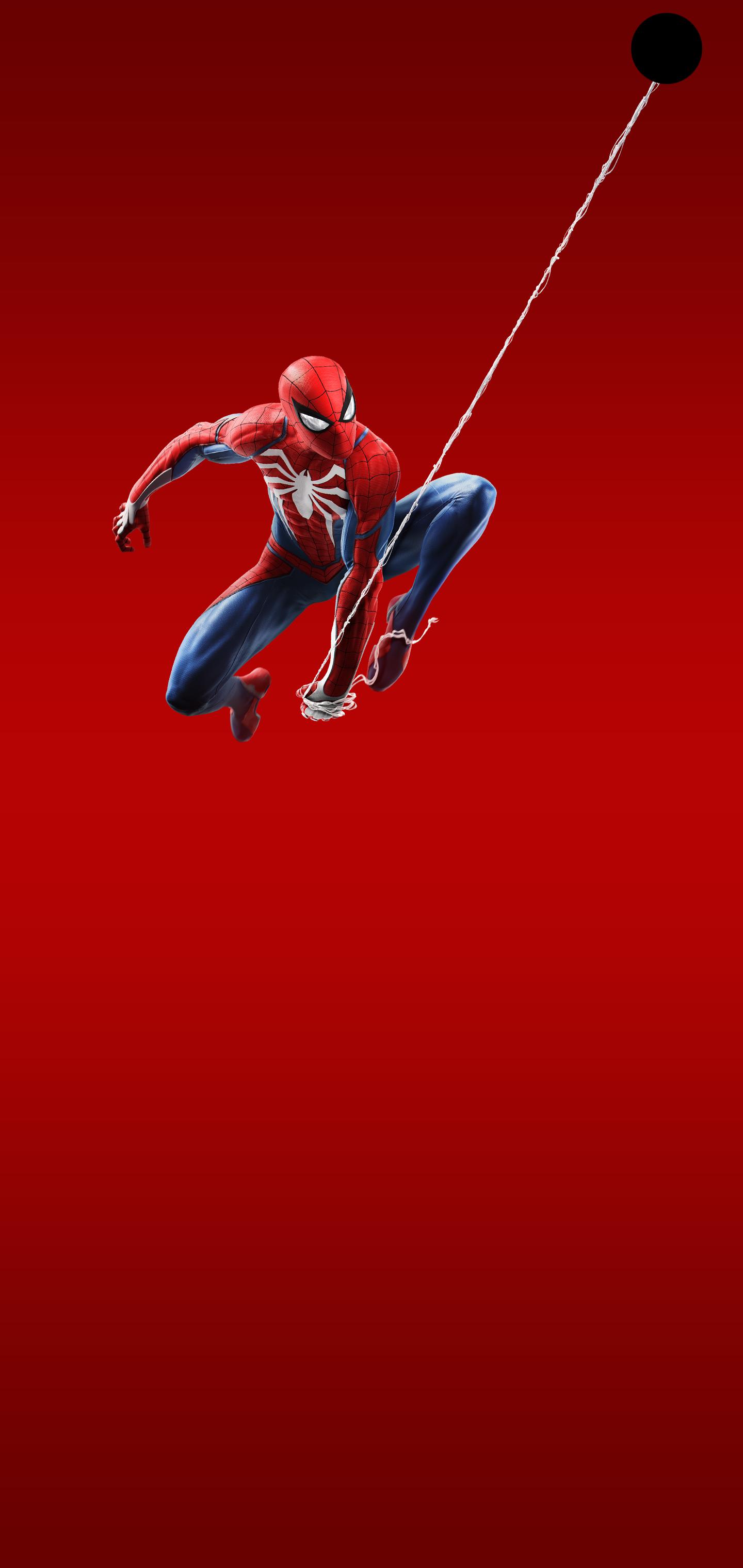 Spider Man Web Swings Galaxy S10 Hole Punch Wallpaper