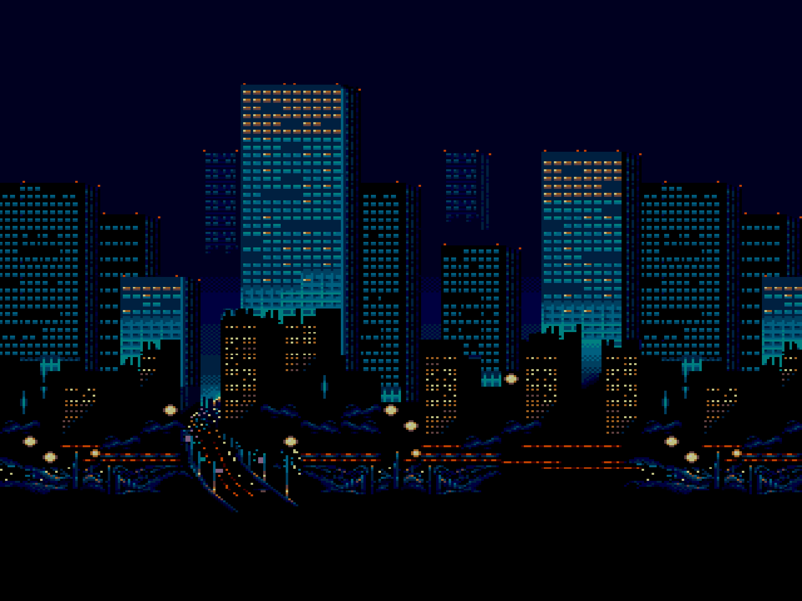 The opening backdrop from Streets of Rage [1600x1200]