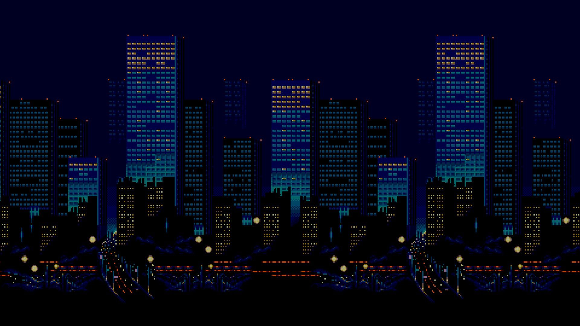pixel art, 16 bit, Sega, Streets of Rage, City Wallpaper HD