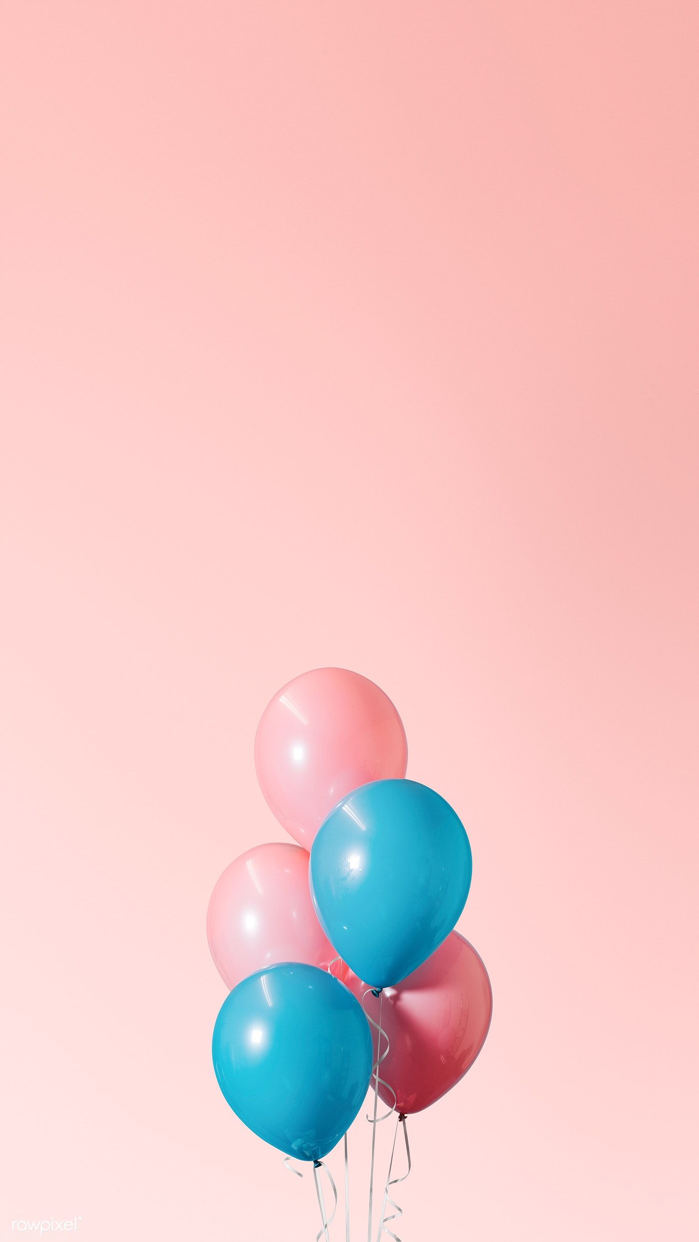 Pink and blue balloons mobile phone wallpaper