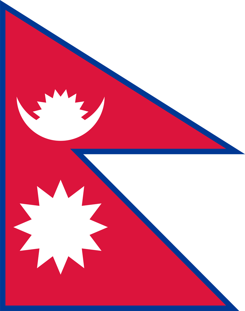 Flag of Nepal image and meaning Nepalese flag