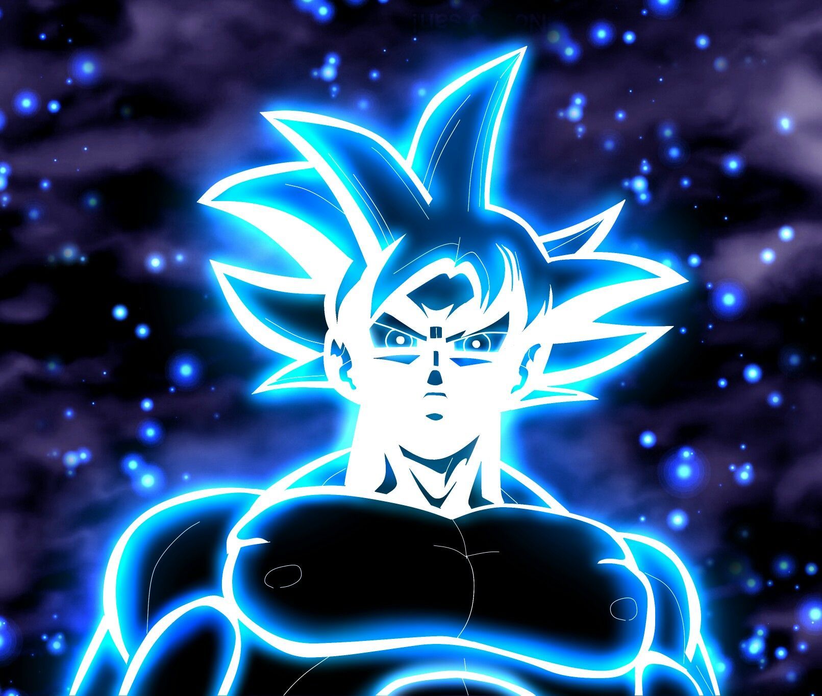 Goku Neon Wallpaper 4k