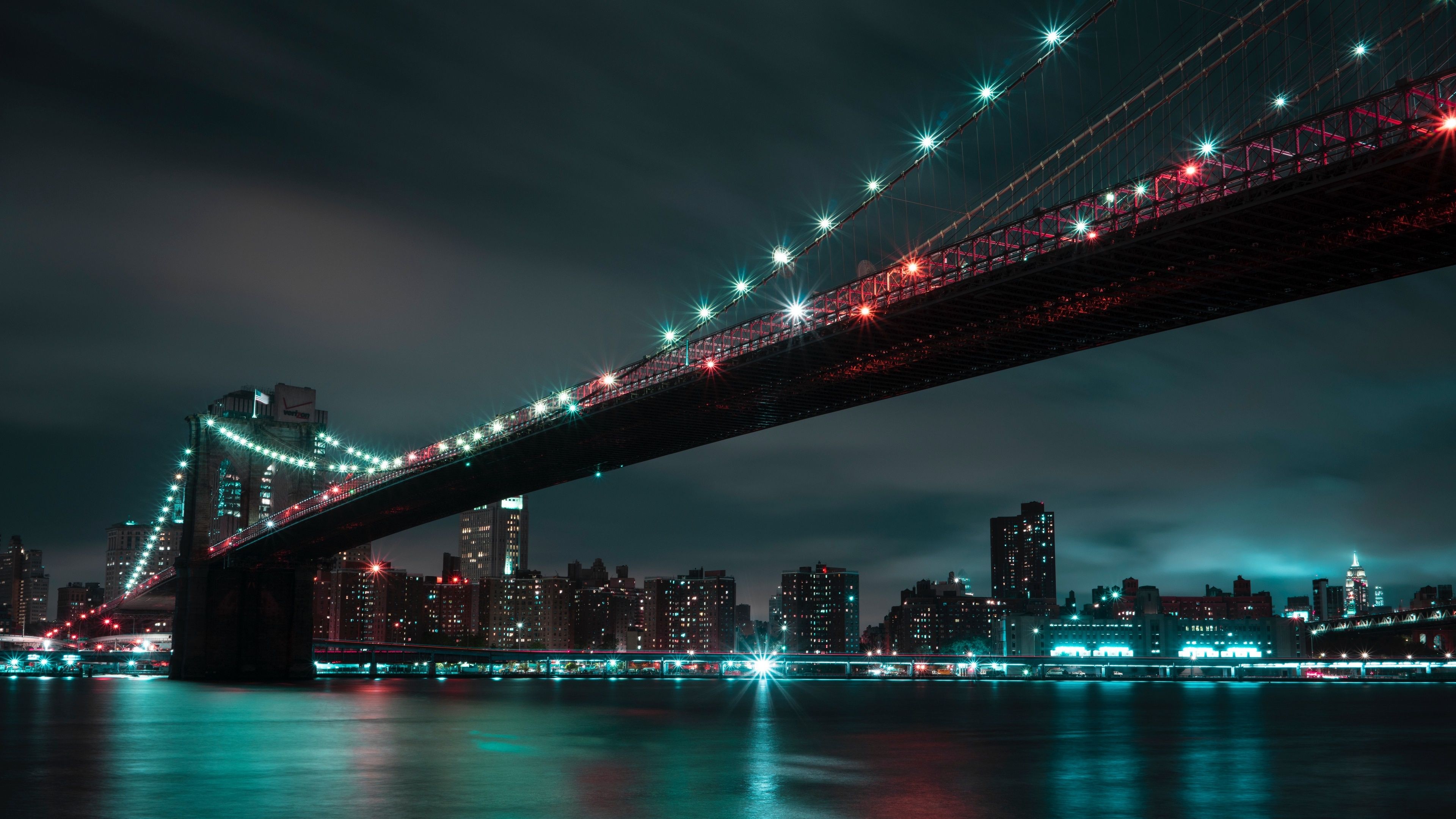 Brooklyn Bridge at Night 4k Ultra HD Wallpaper