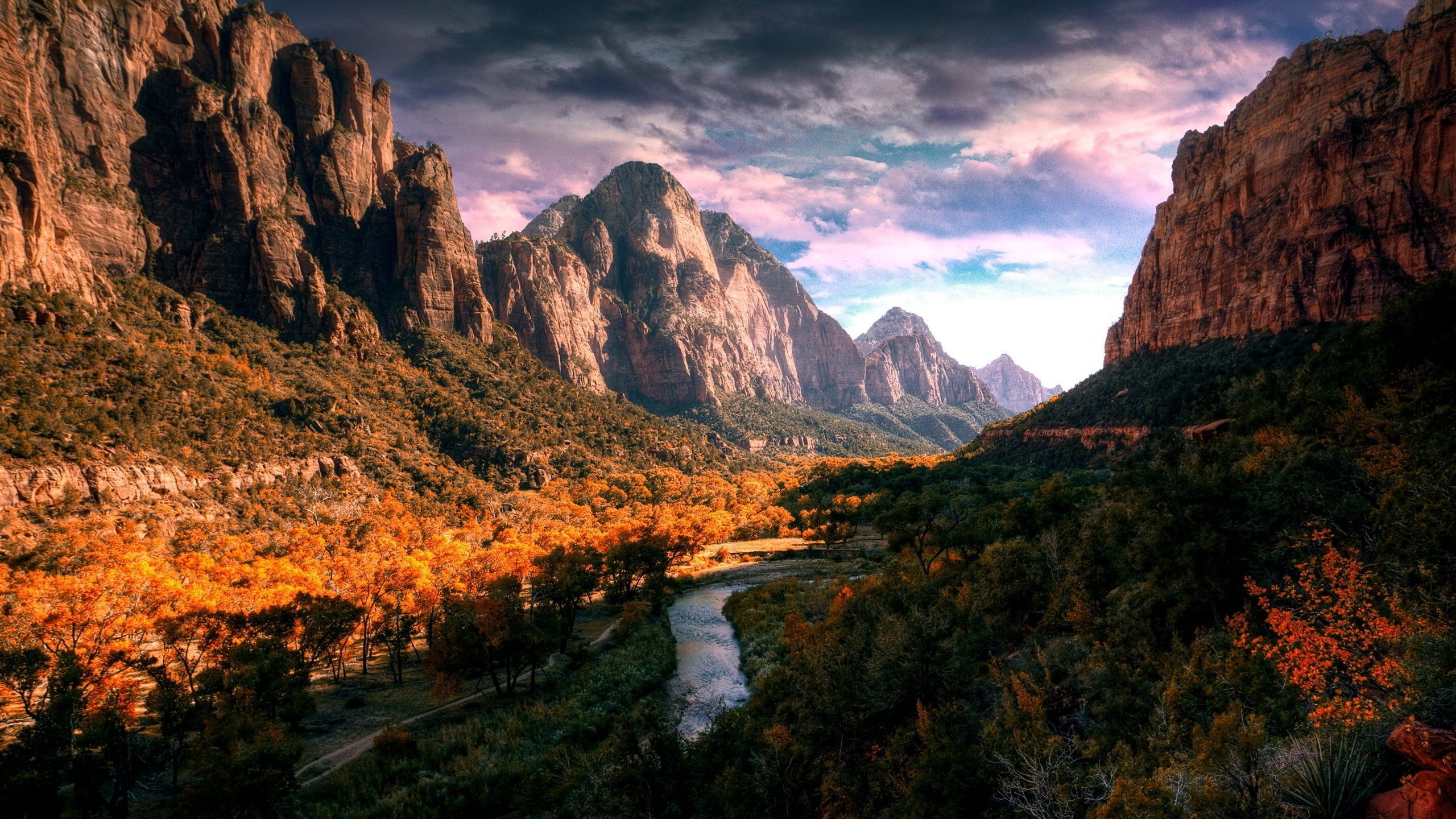 river valley pics. Valley river autumn Wallpaper in 2560x1440