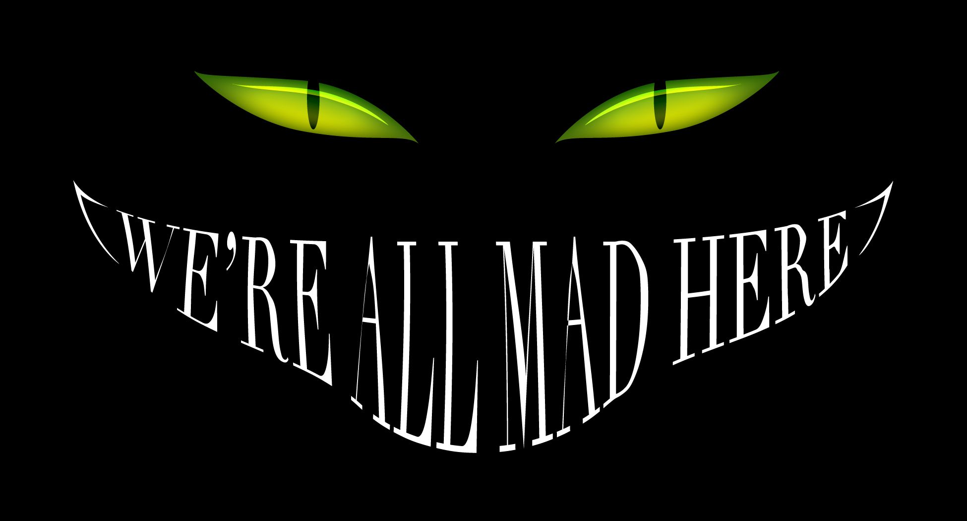 alice, In, Wonderland, Smile, Cheshire, Cat, Black, Mad, Eyes, Dark, Halloween Wallpaper HD / Desktop and Mobile Background