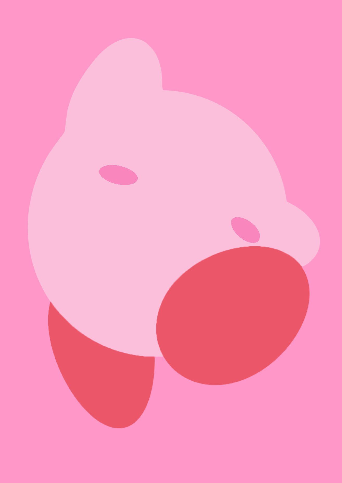 Minimalist Kirby Phone Wallpaper
