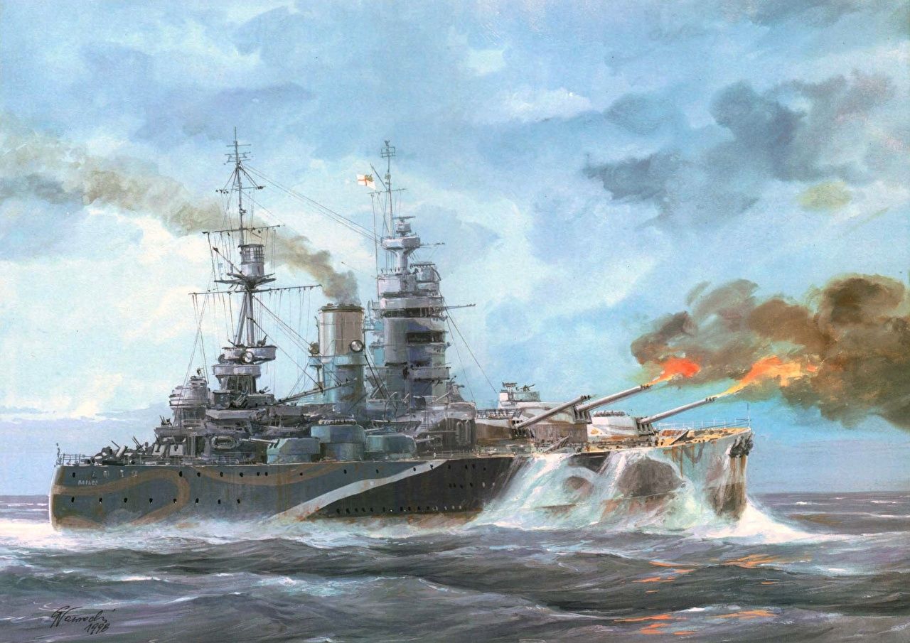 Photo Rodney battleship royal navy Ships Painting Art Army