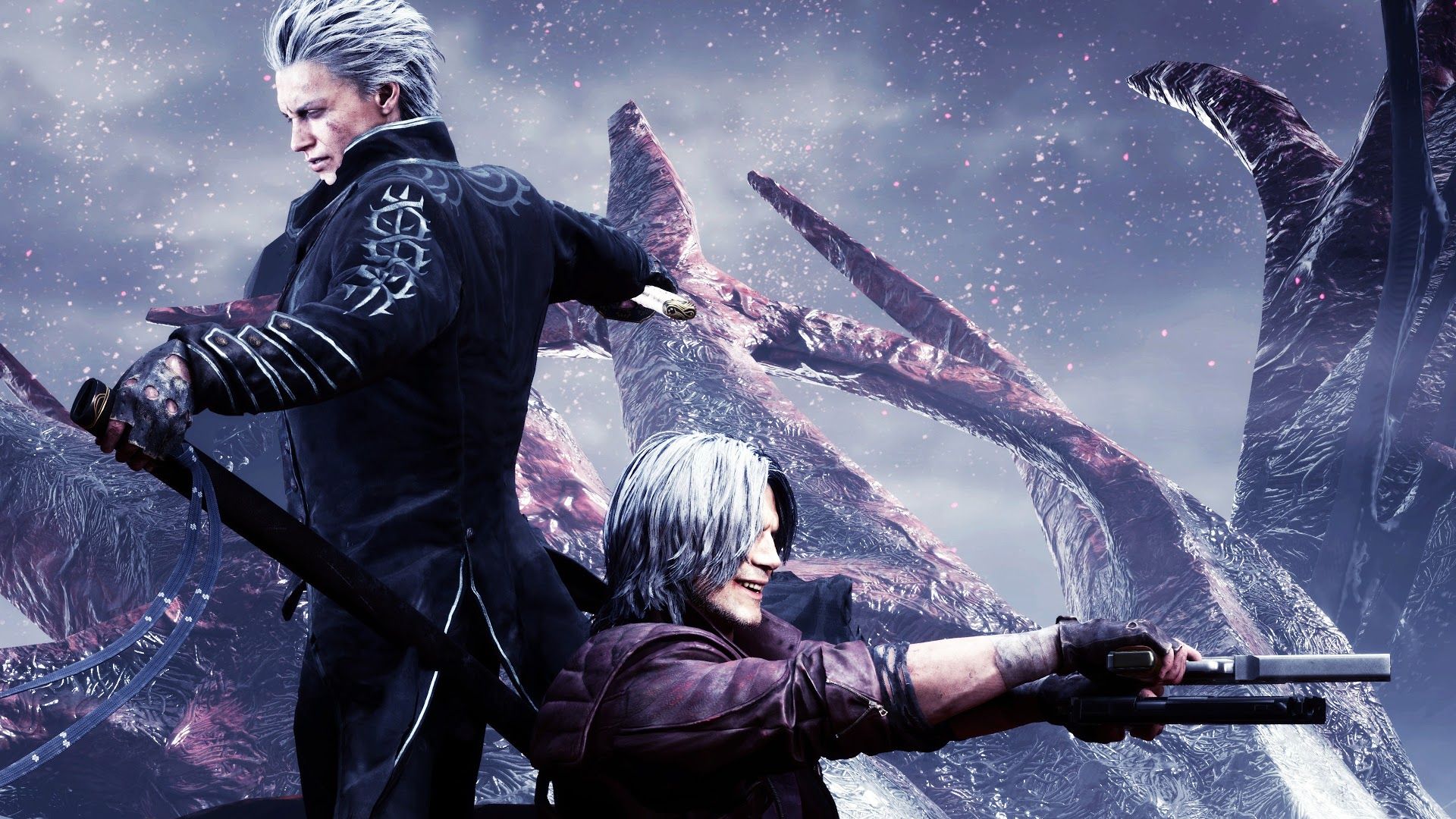 Nero with V  Dante  Devil May Cry 5 Video Game 4K wallpaper download