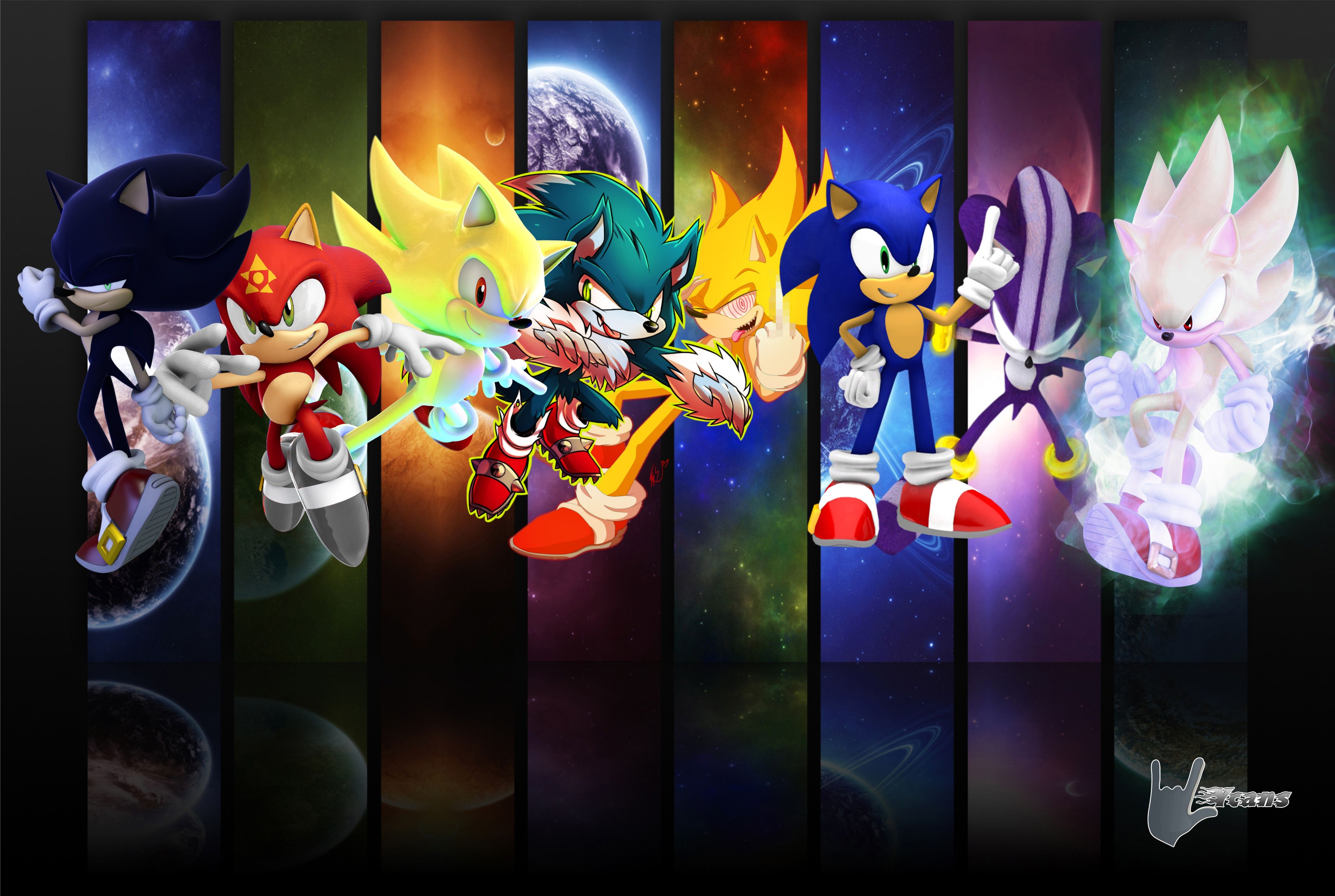 Sonic The Hedgehog All Forms