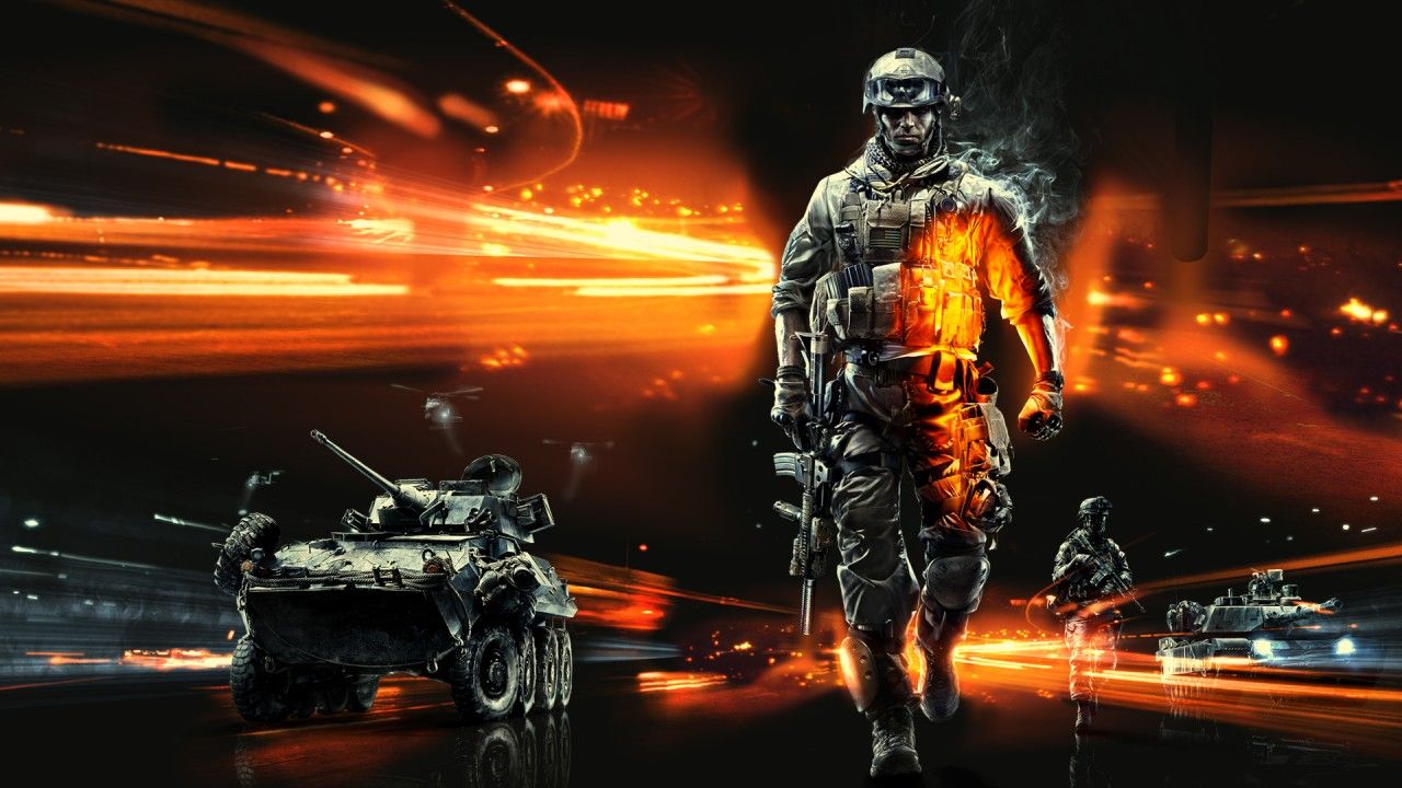 Battlefield 3 anime, solid, metal, music, games, movies wallpaper