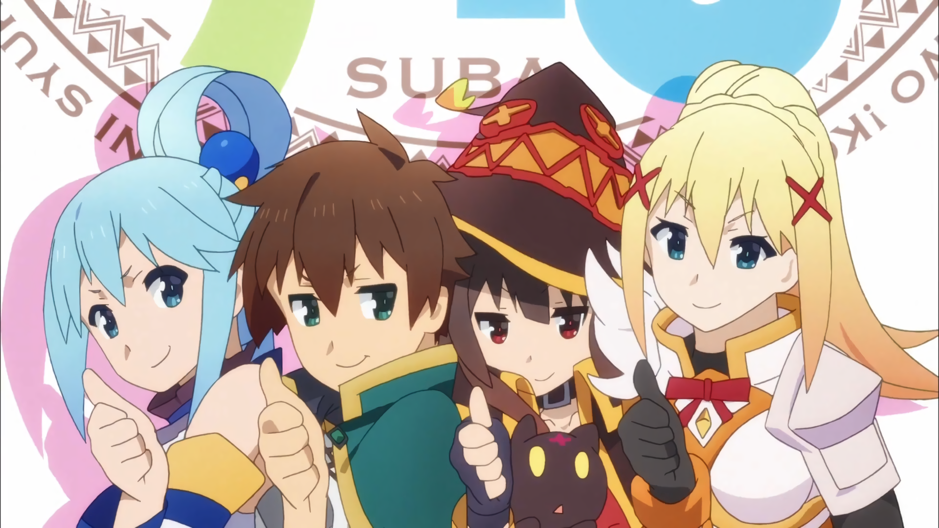 A Collection of Wallpaper from the KonoSuba S2 Opening and Ending