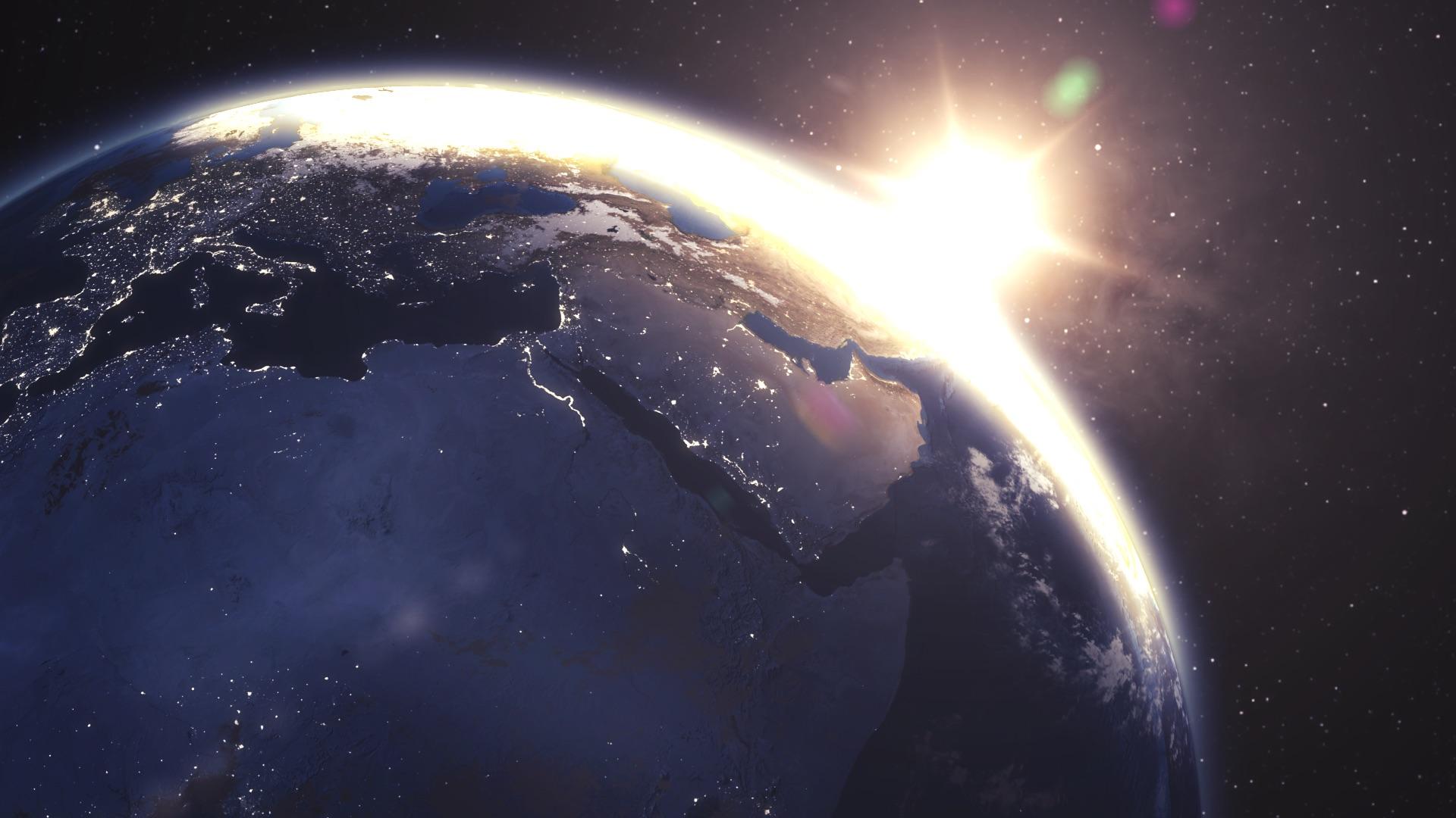 Sunrise over earth, created 100% in After Effects!