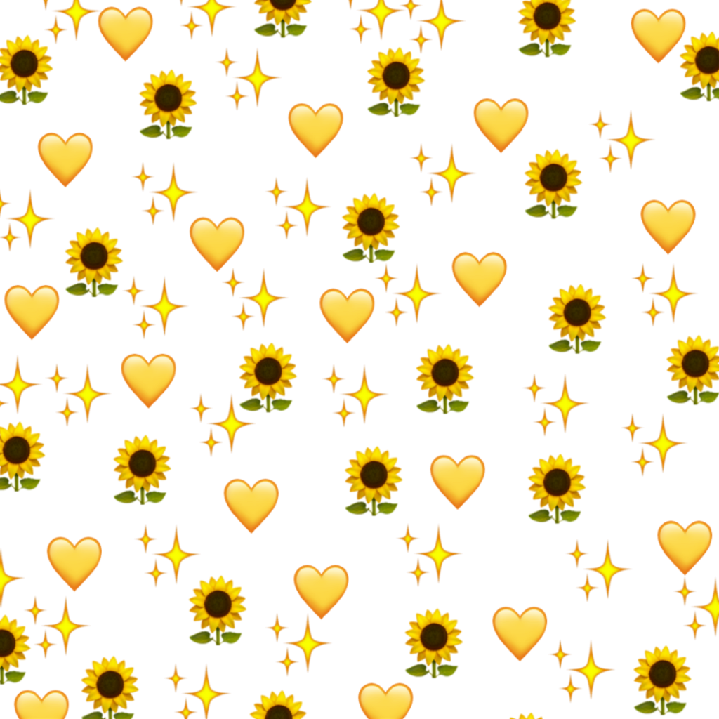 Aesthetic Yellow Heart Emoji Wallpaper
