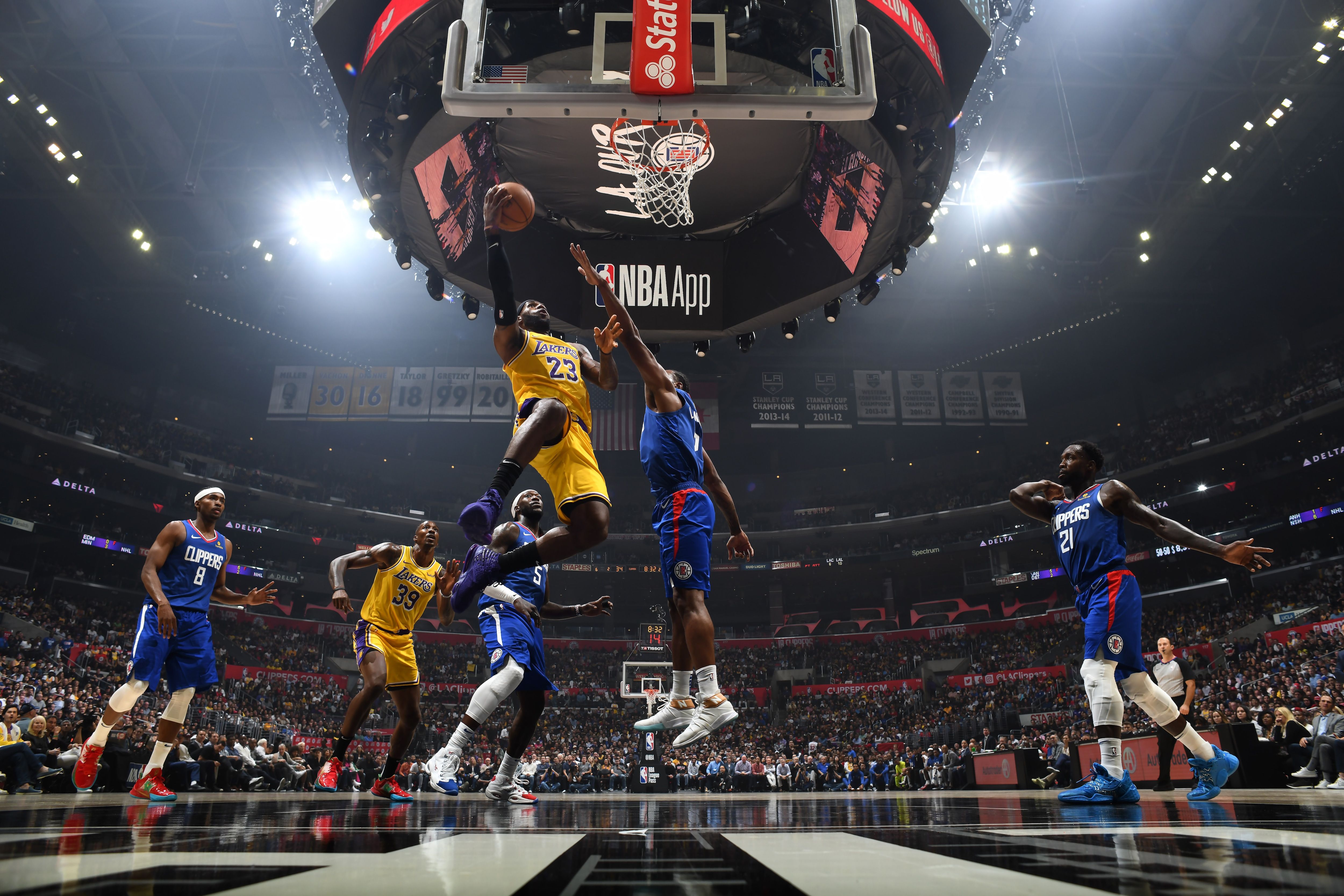 Photos: Lakers At Clippers (10 22 19). Los Angeles Lakers