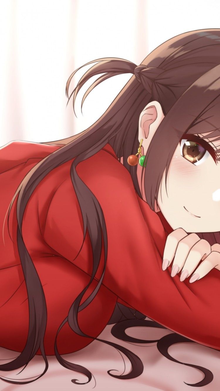 Download 750x1334 Kanojo Okarishimasu, Mizuhara Chizuru, Lying