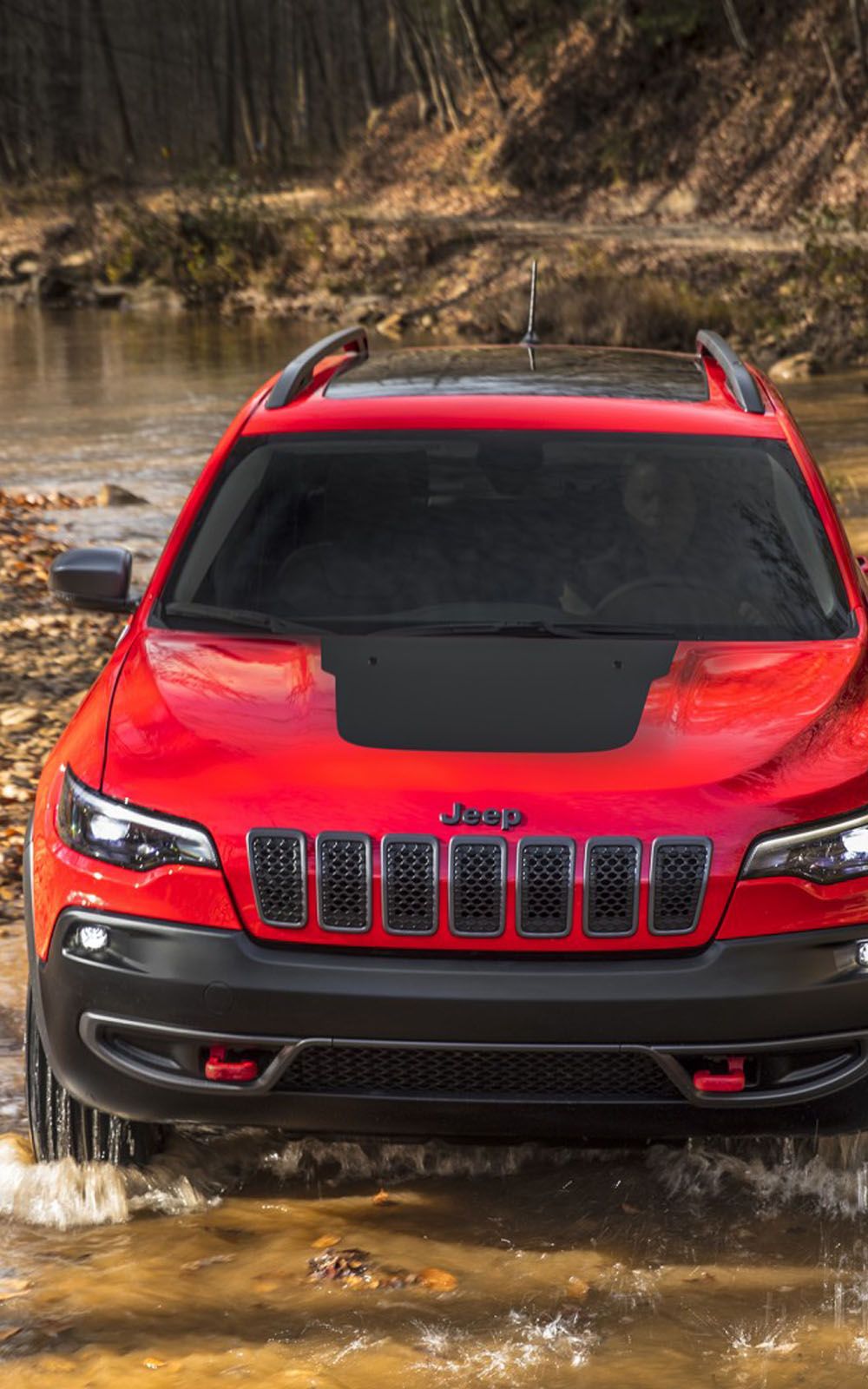 Red Jeep Cherokee Trailhawk 4K Ultra HD Mobile Wallpaper