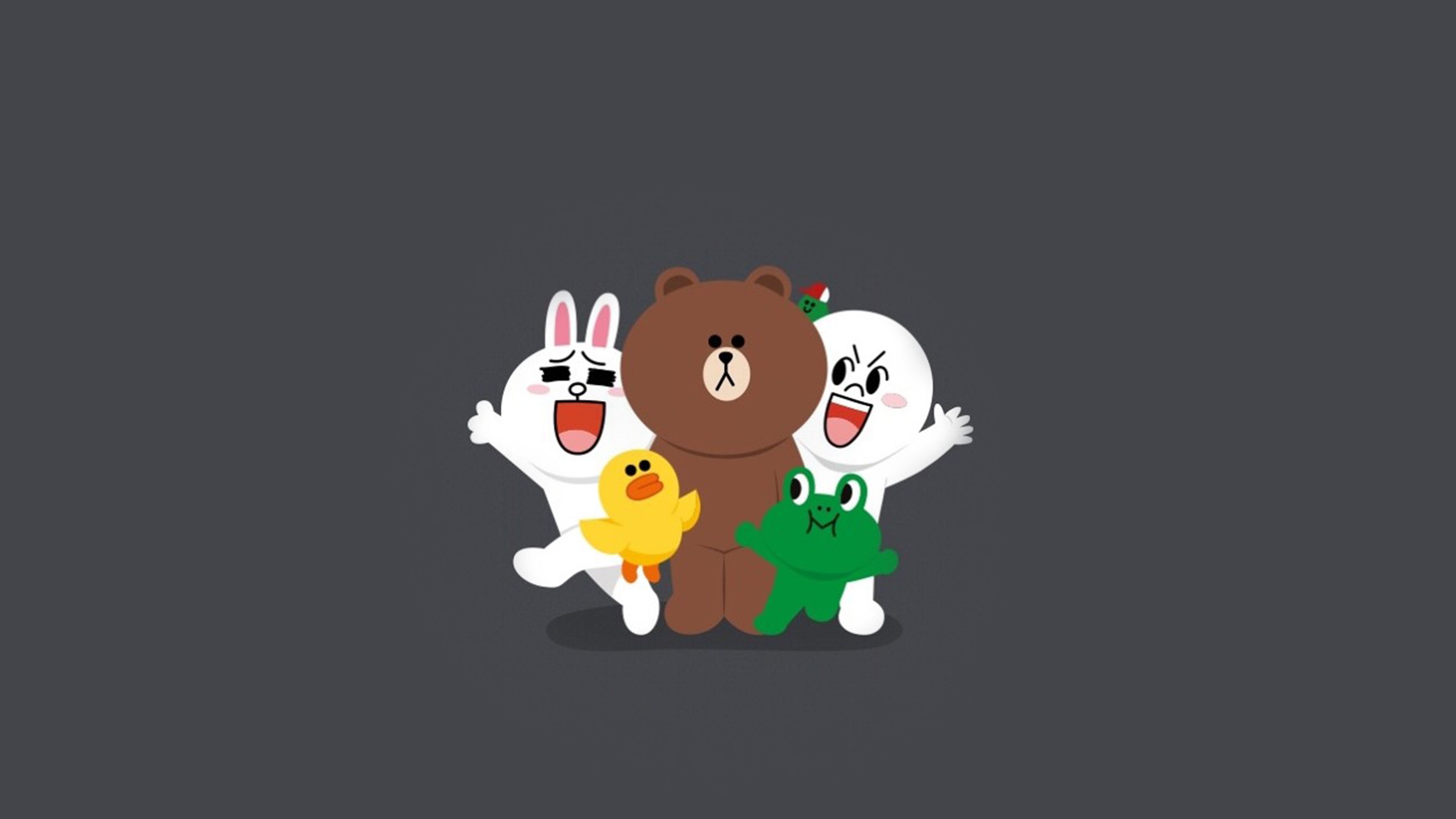 Line Friends Chracter Cute Art Anime Wallpaper