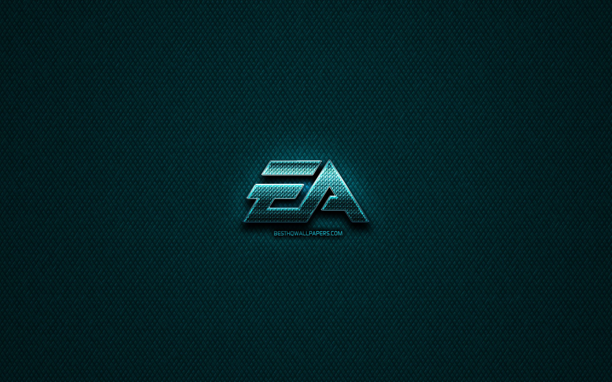 Download wallpaper EA Games glitter logo, creative, Electronic