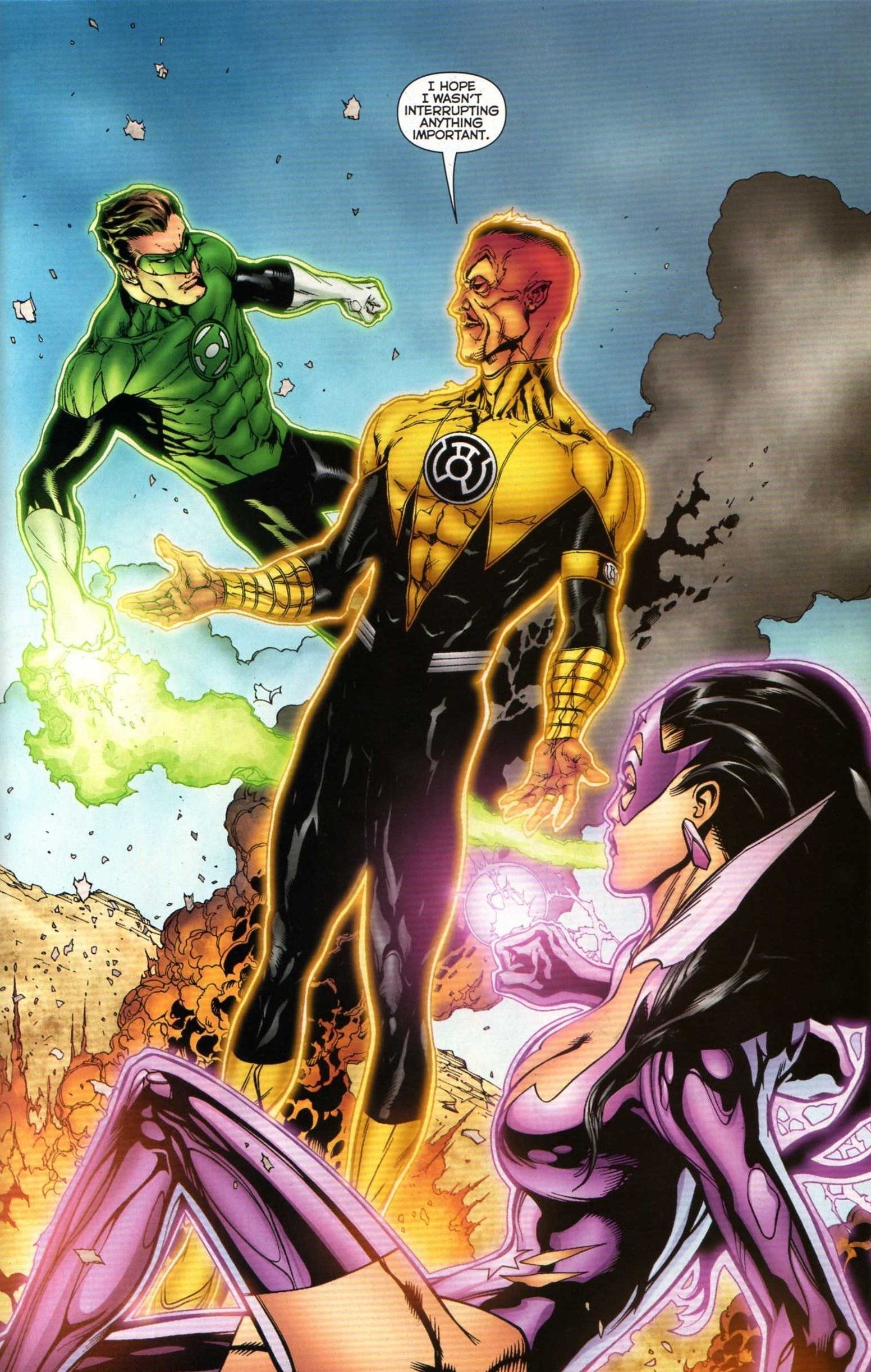Green Lantern Hal Jordan, Sinestro, & Star Sapphire Carol Ferris