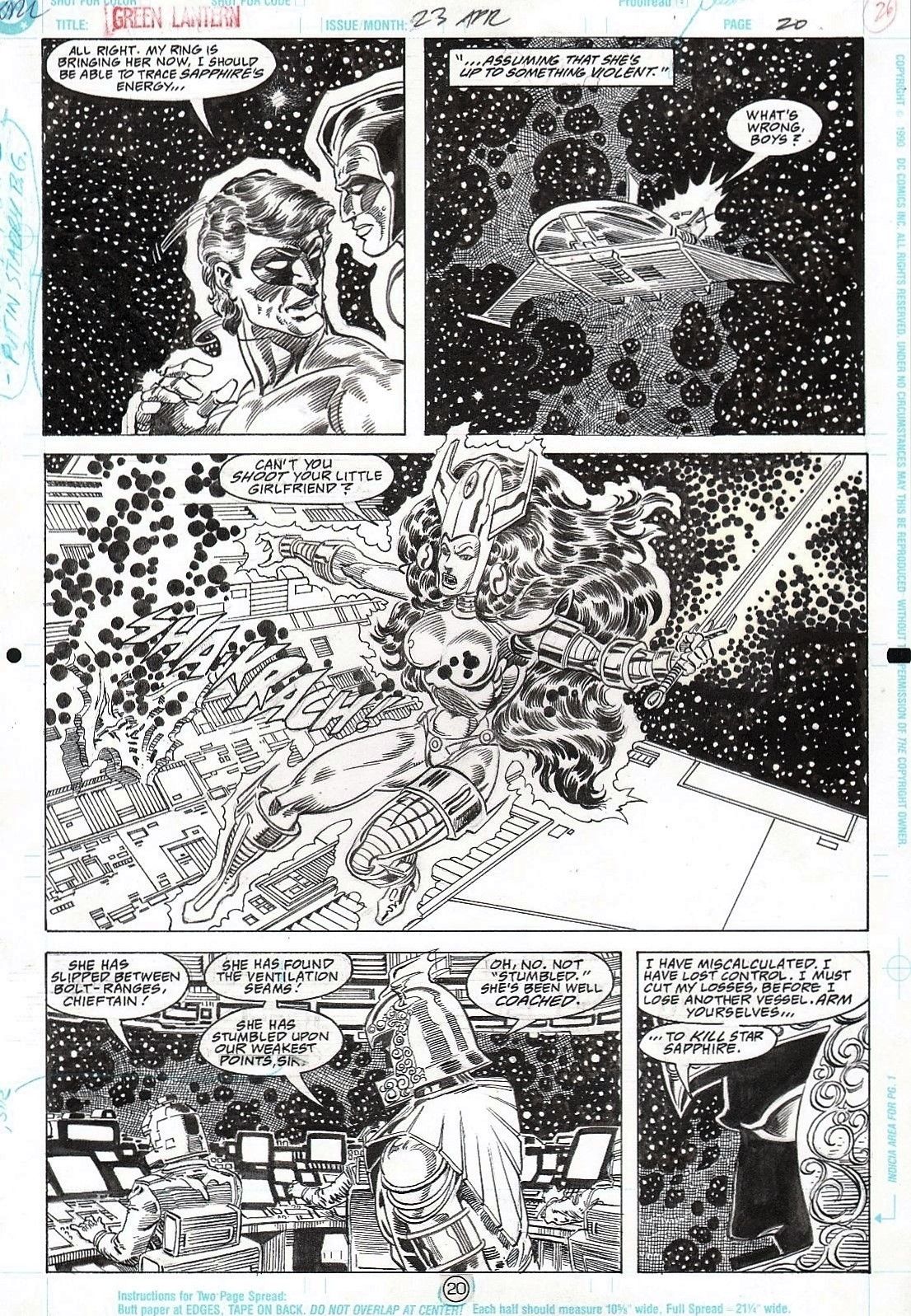 Green Lantern Original Art Hal Jordan Brik & Star