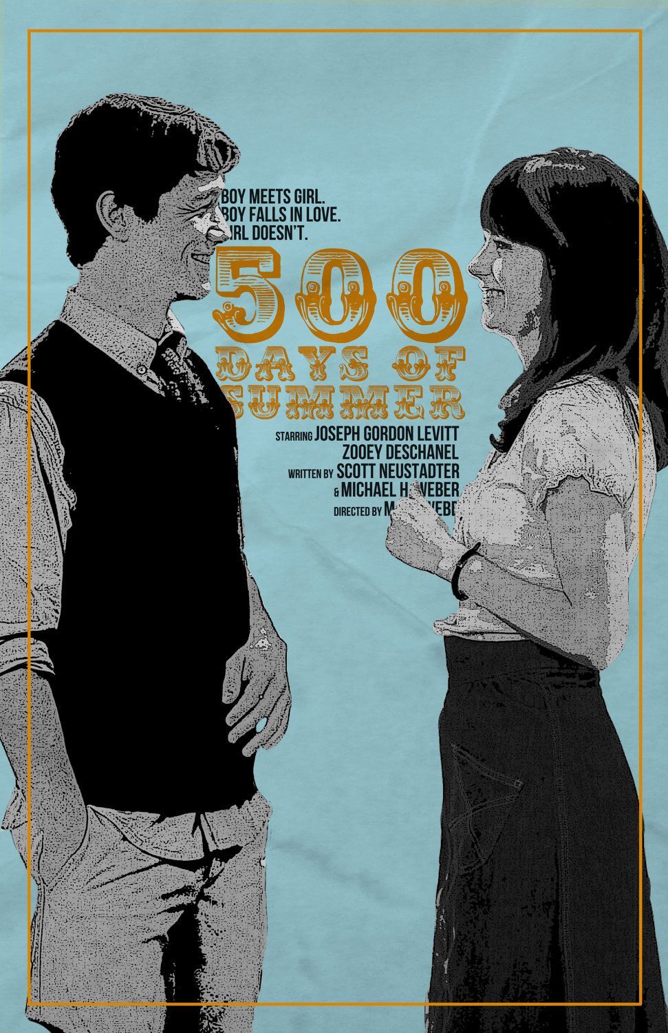 500) Days of Summer' (2009) days of summer, Summer poster