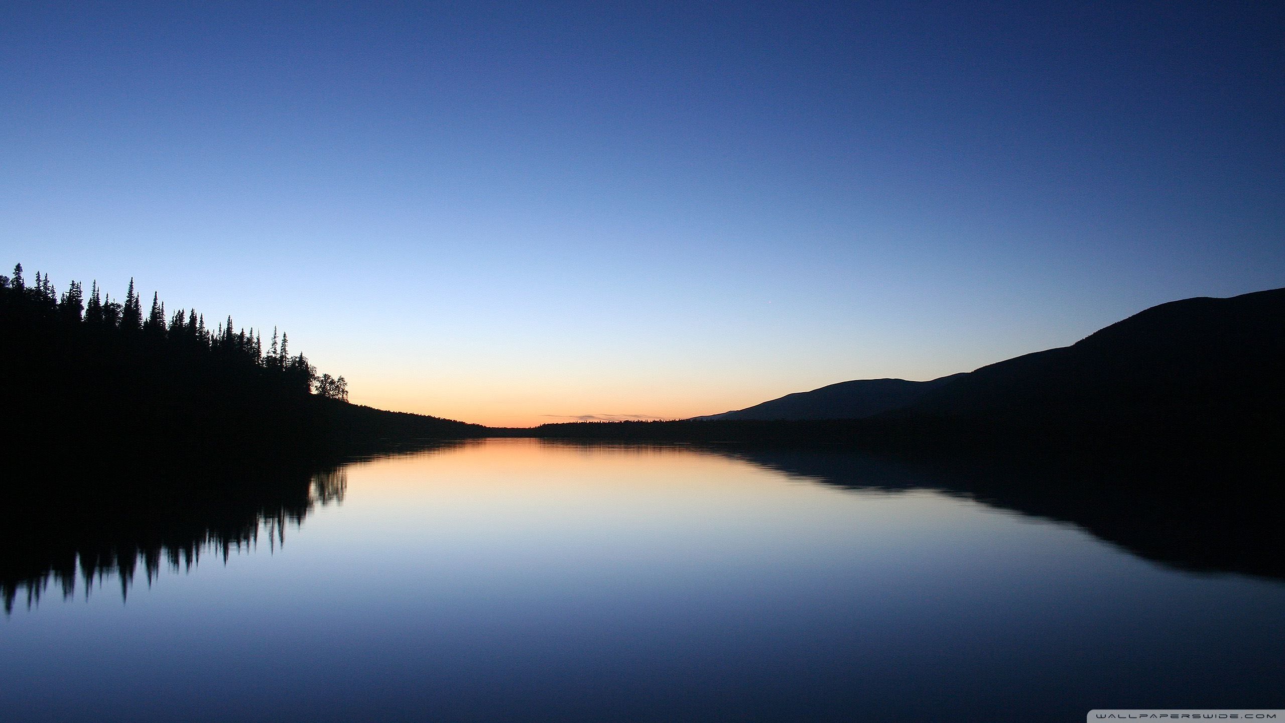 Peaceful Lake At Dusk Ultra HD Desktop Background Wallpaper